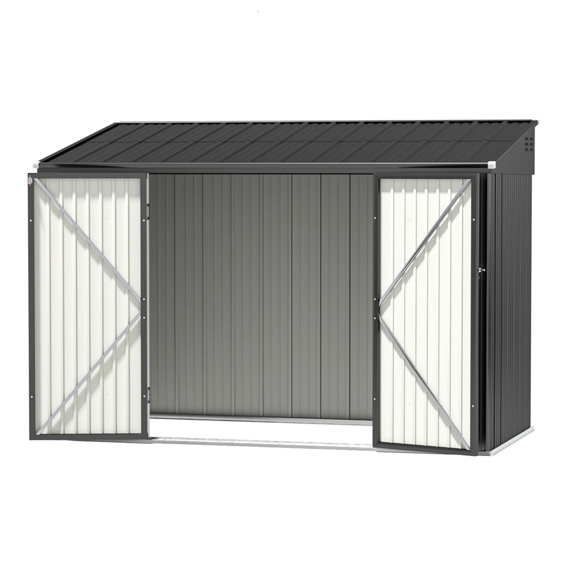 1 Giantz Garden Shed Galvanised Steel Outdoor Storage Shed Workshop House Shelter - Grey, 1 of 8