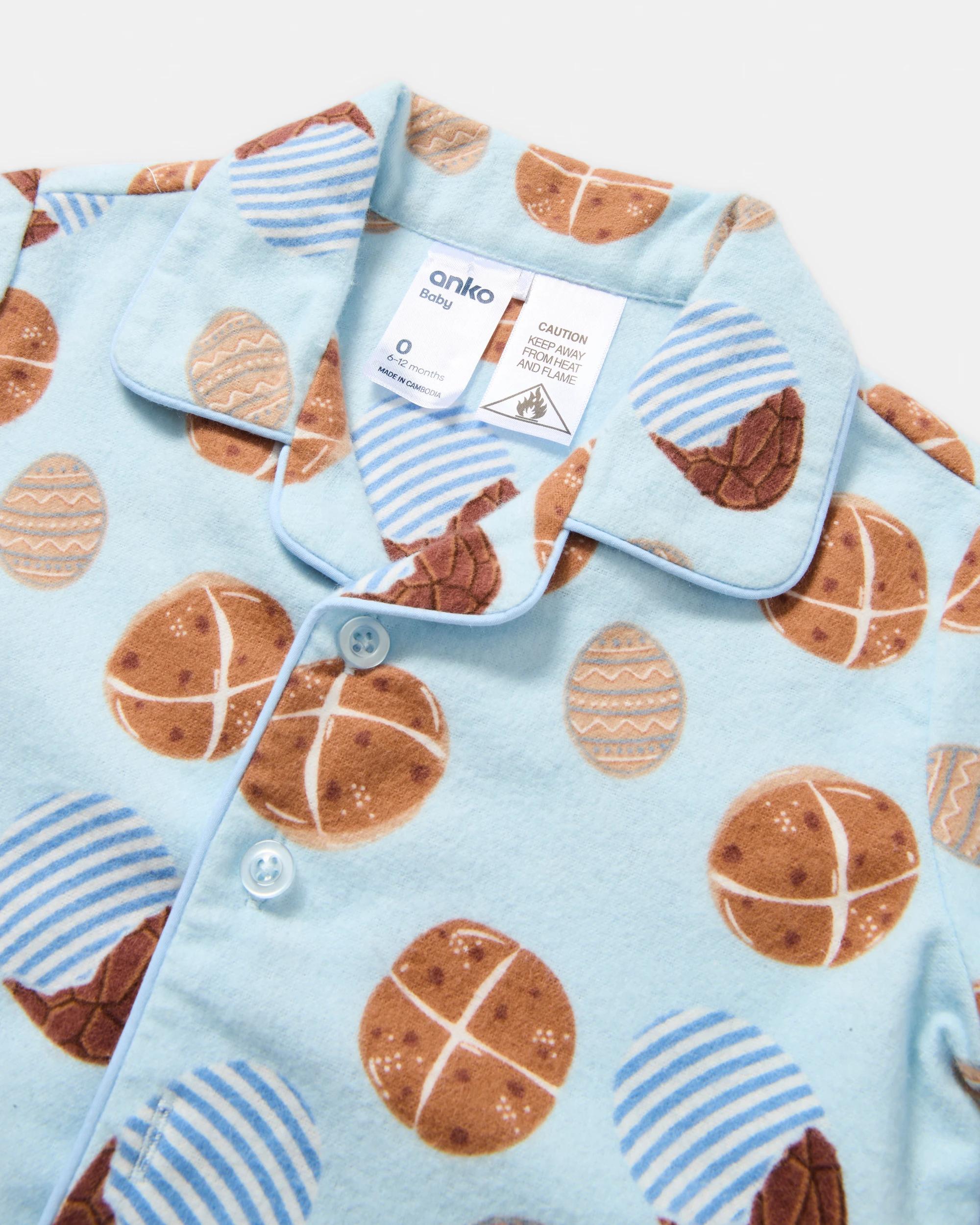 3 Australian Cotton Flannelette Pyjama Set Blu Sweets, 3 of 5