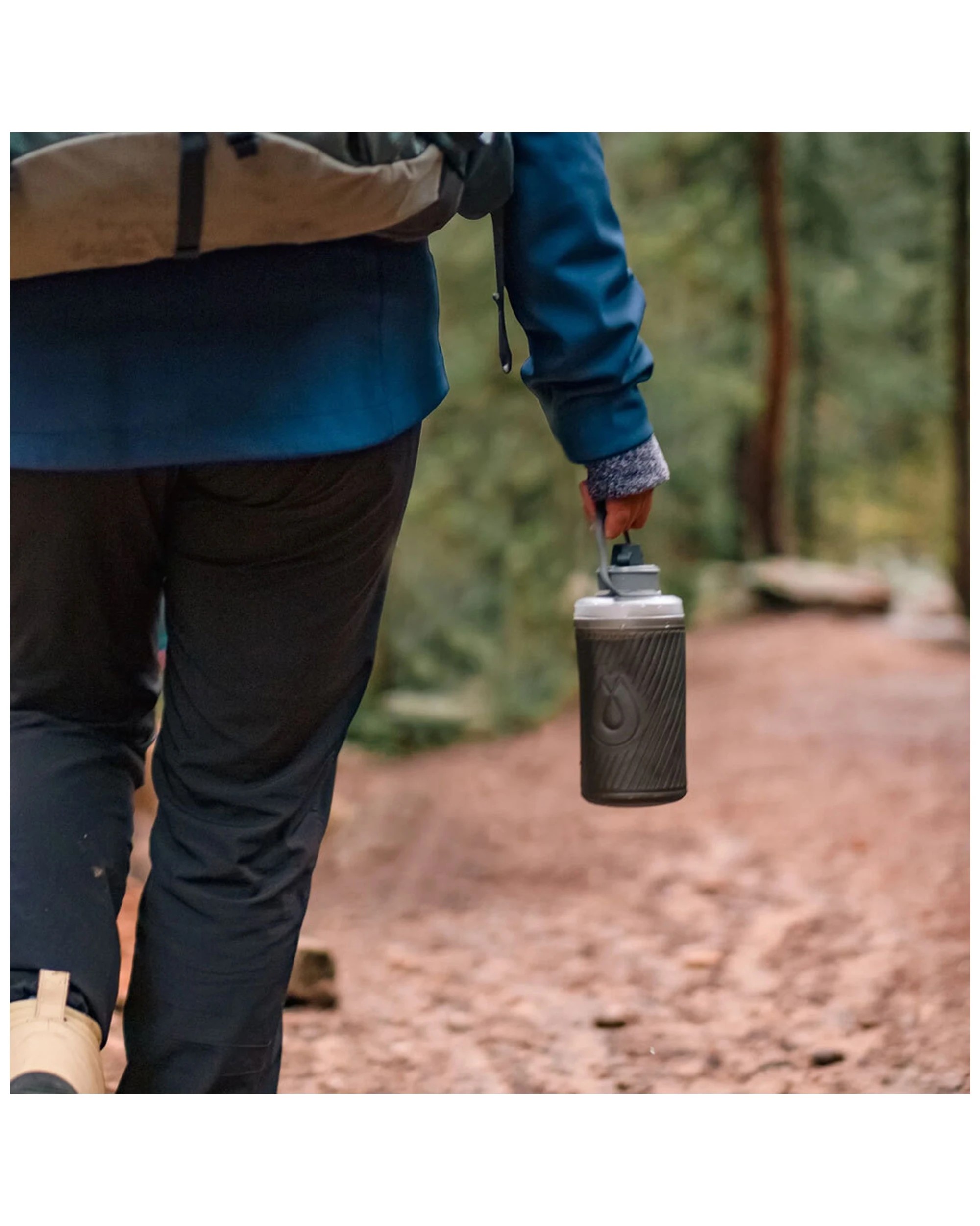 5 Hydrapak 1.5L Flexible Water Drink Bottle High Flow Nozzle Dust Cover Compact - Grey, 5 of 5