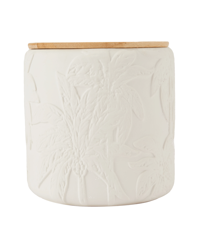 XL Palm Embossed Ceramic Ca