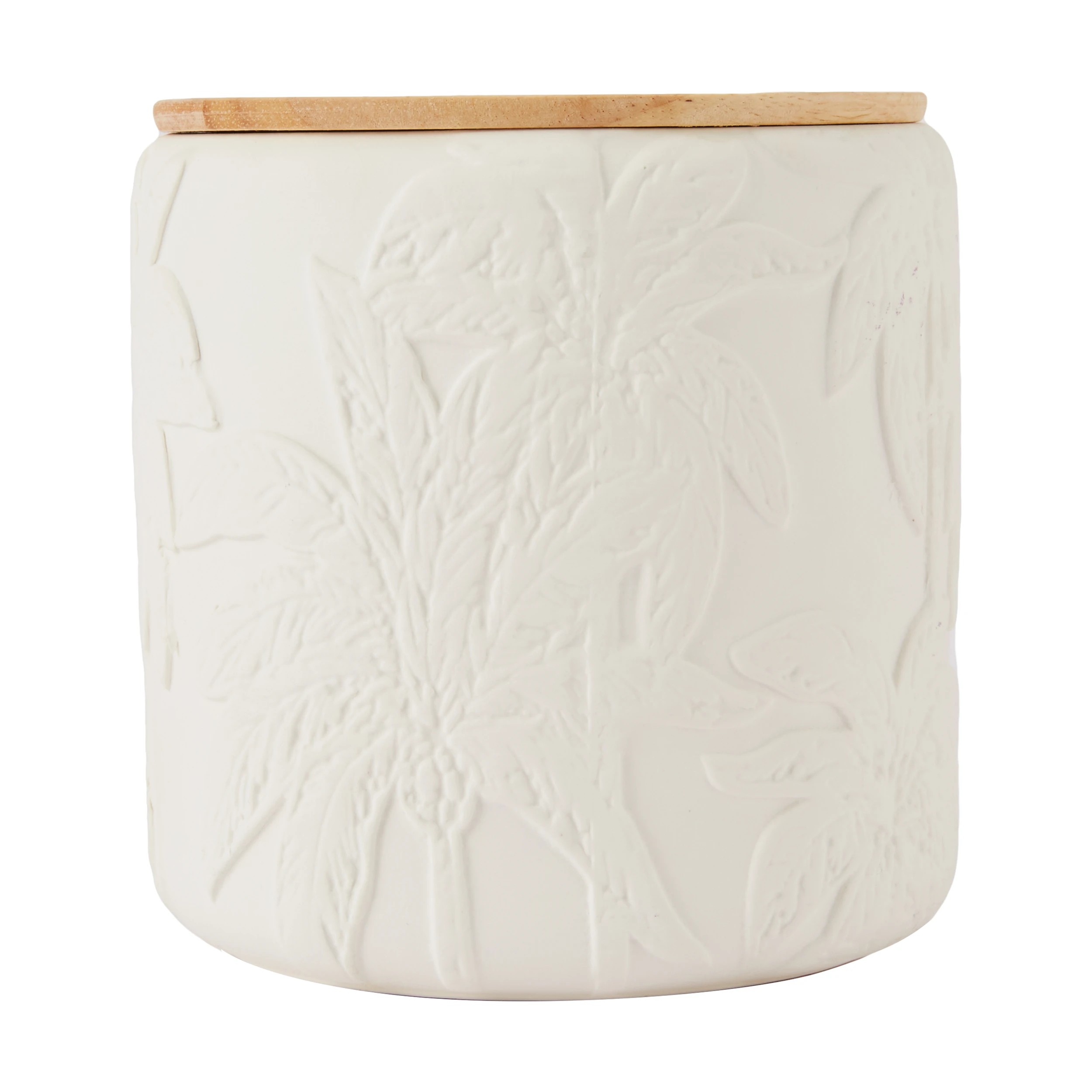 1 XL Palm Embossed Ceramic Candle, 1 of 4