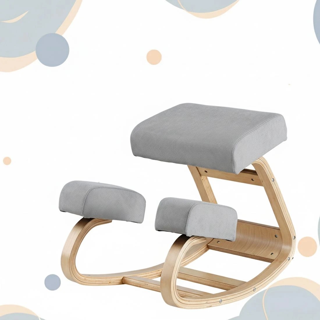 7 Artiss Kneeling Chair Ergonomic Posture Chair with Memory Foam Balance Stool for Home Office Gaming 120kg Weight - Grey, 7 of 8