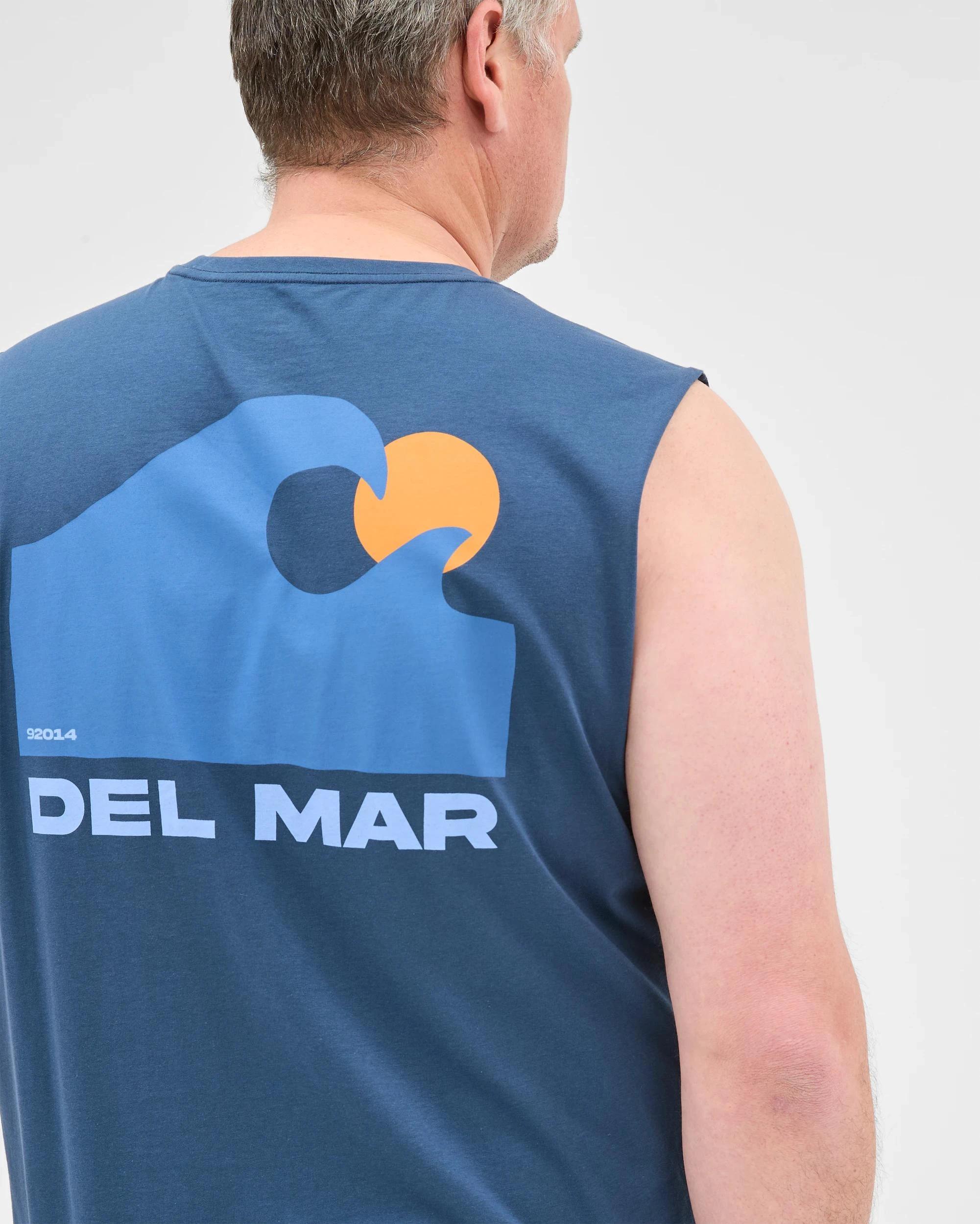 4 Target Man Plus Plus Size Australian Cotton Blend Tank Top NAVY WAVE, 4 of 5