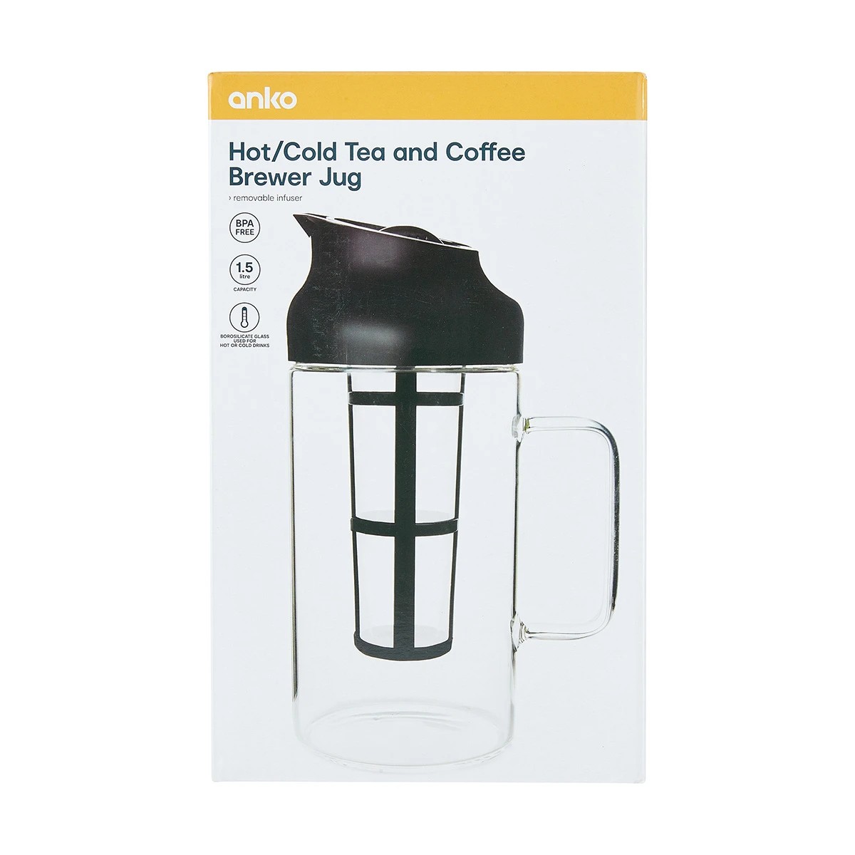 5 1.5L Hot/Cold Tea and Coffee Brewer Jug, 5 of 5