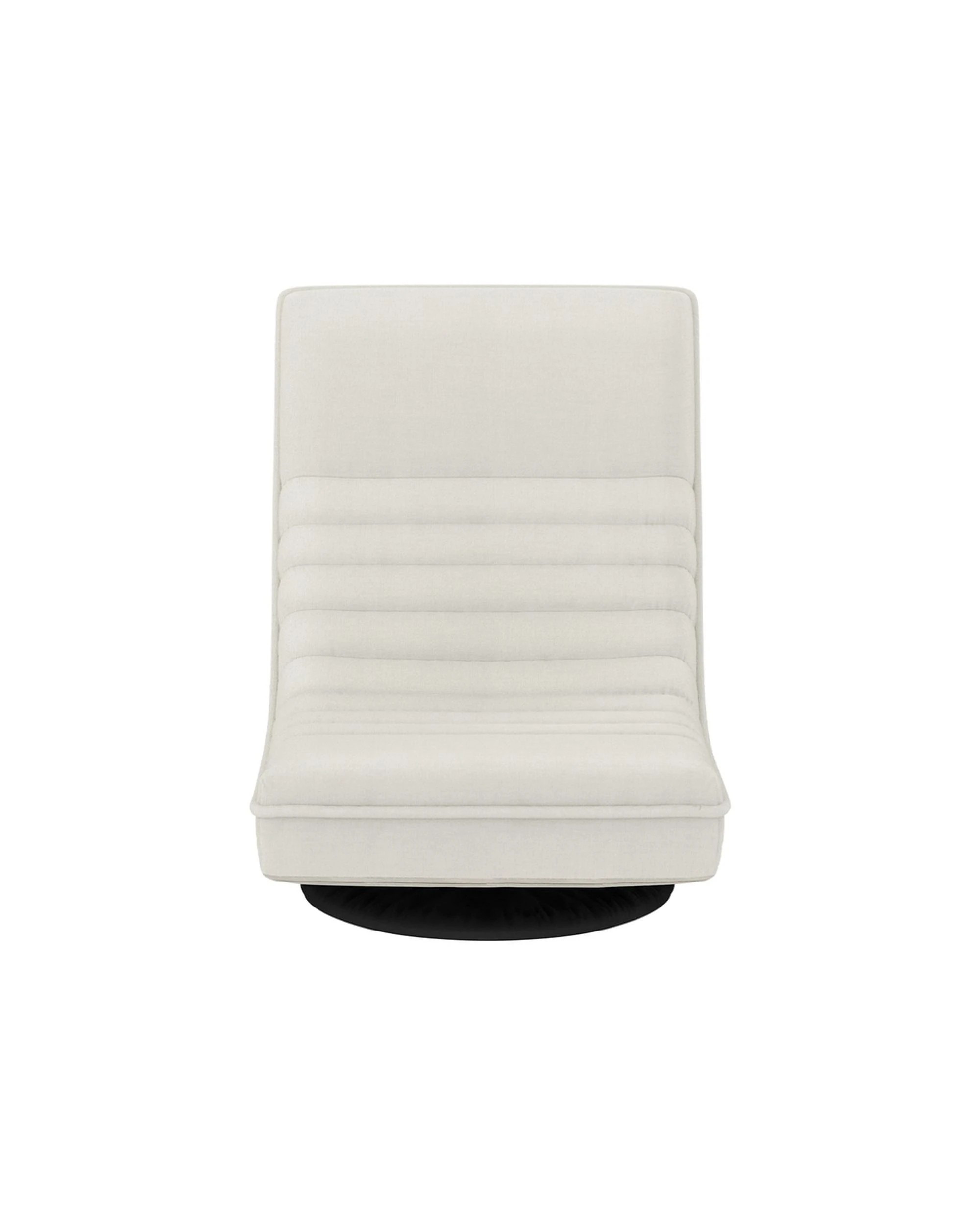 3 Artiss Floor Lounge Sofa Swivel Foldable Linen - White, 3 of 6