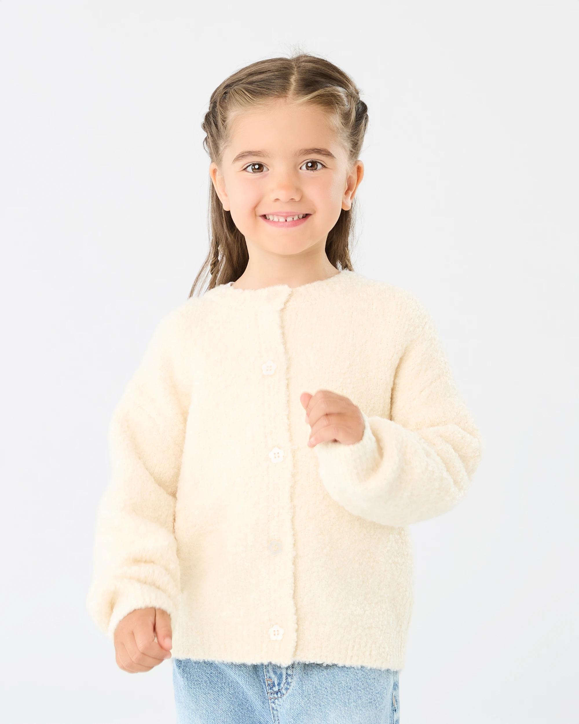 2 Boucle Cardigan Butter Bge, 2 of 8