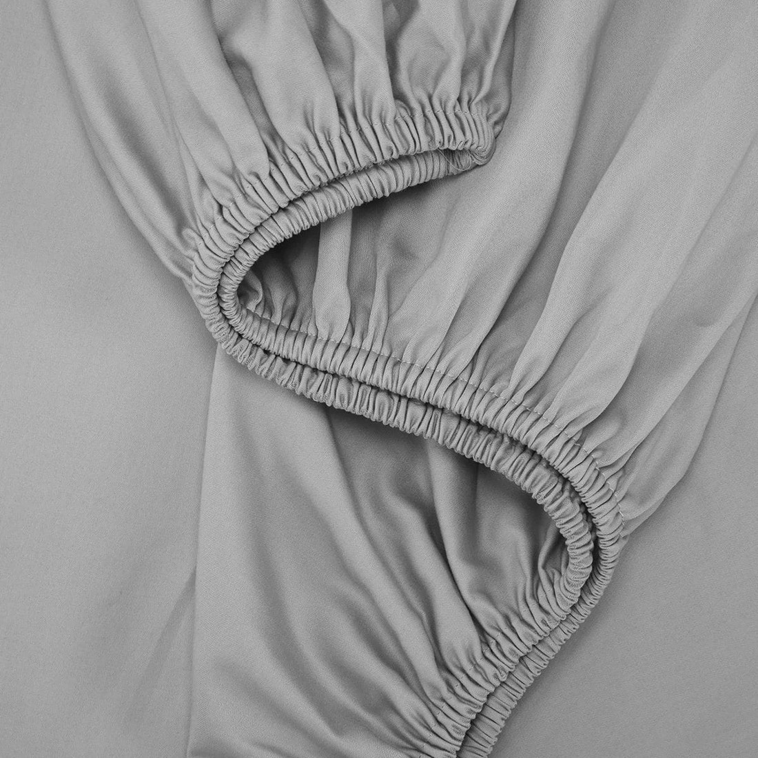 3 500 Thread Count Australian Grown Cotton Fitted Sheet - Double Bed, Silver, 3 of 4