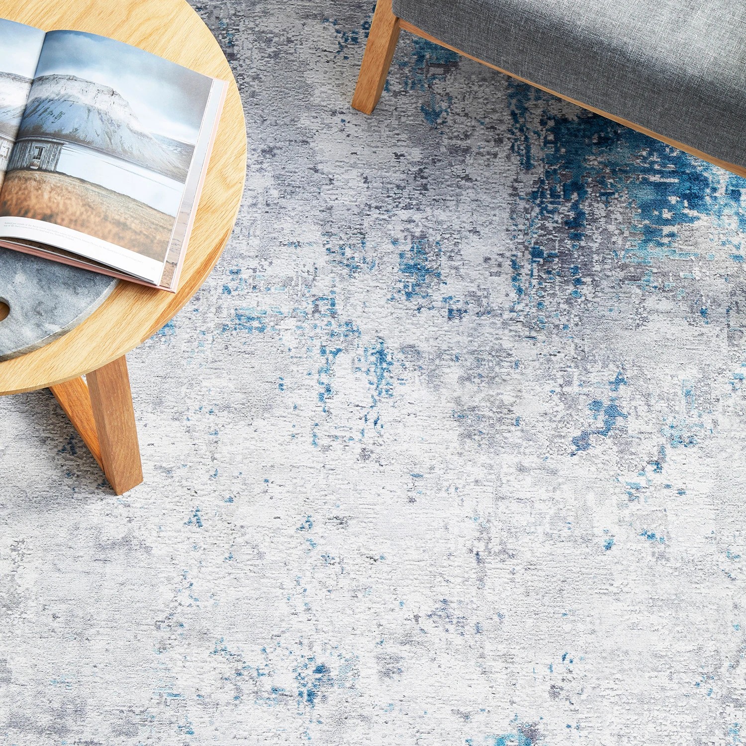 6 Common Ground Rugs Bazaar 132 140x70cm - Small Power Loomed Floor Rug - Blue, 6 of 9
