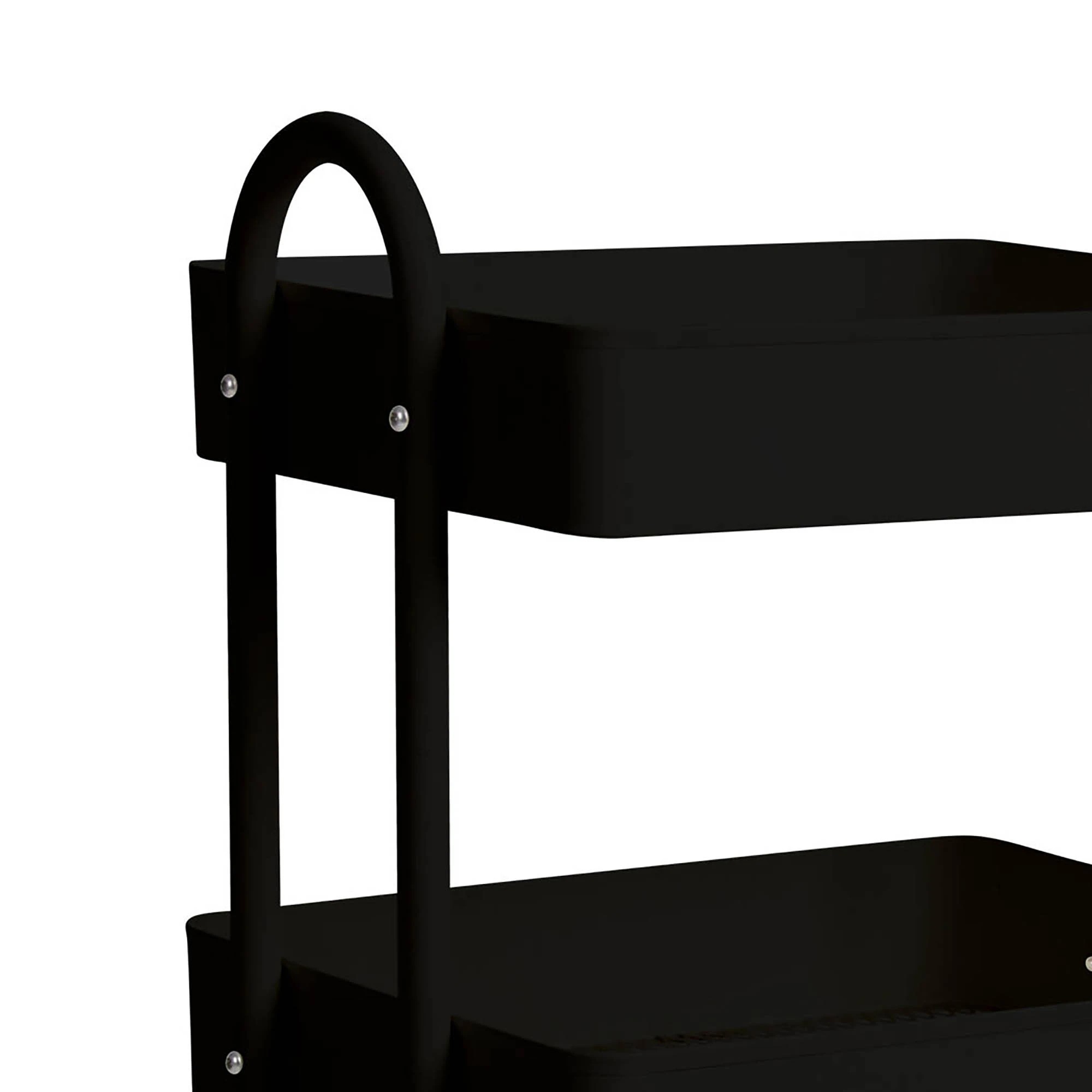 3 Levede 4 Tiers Storage Trolley - Black, 3 of 7