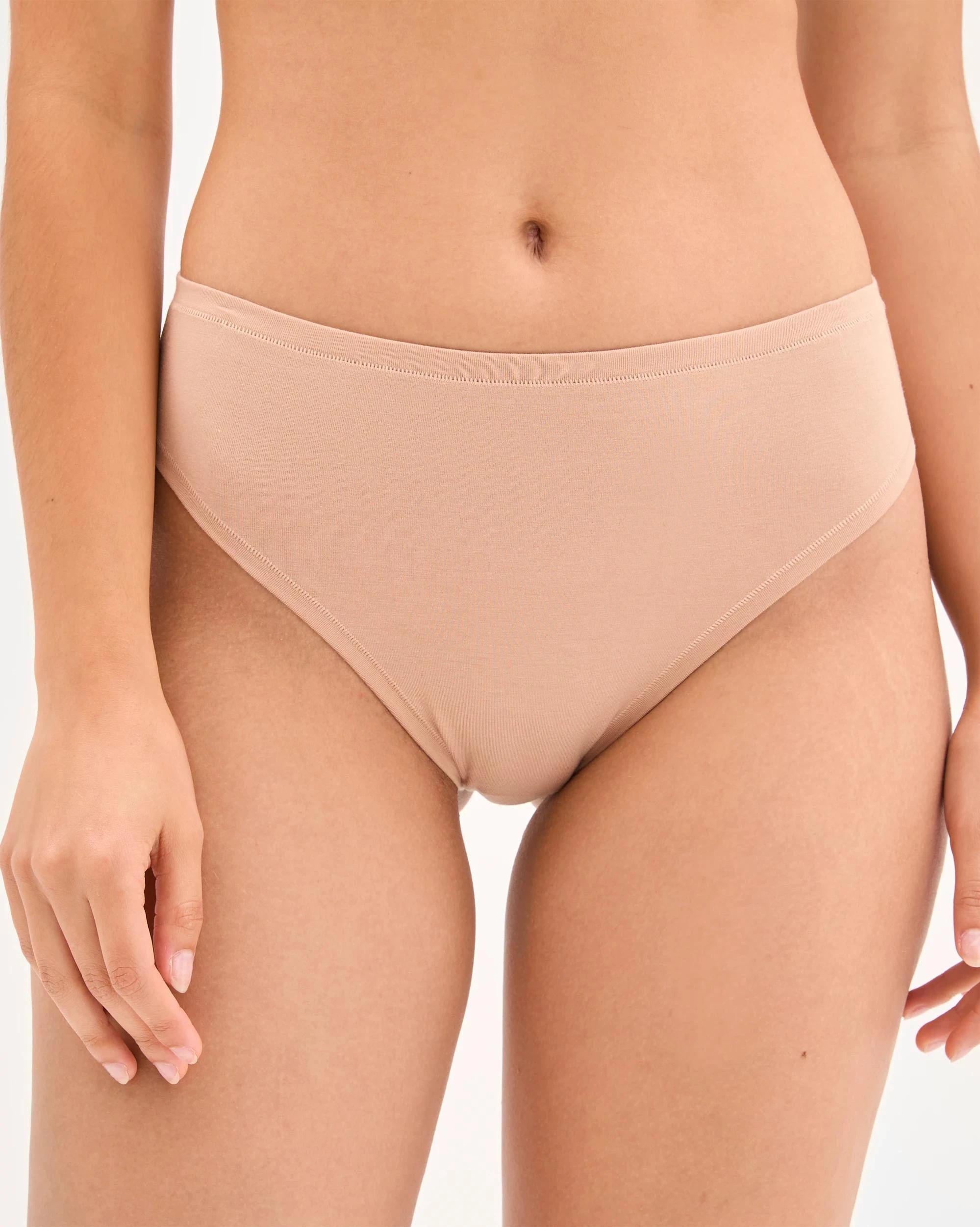 2 Target 2 Pack Bamboo High Cut Briefs LATTE, 2 of 4