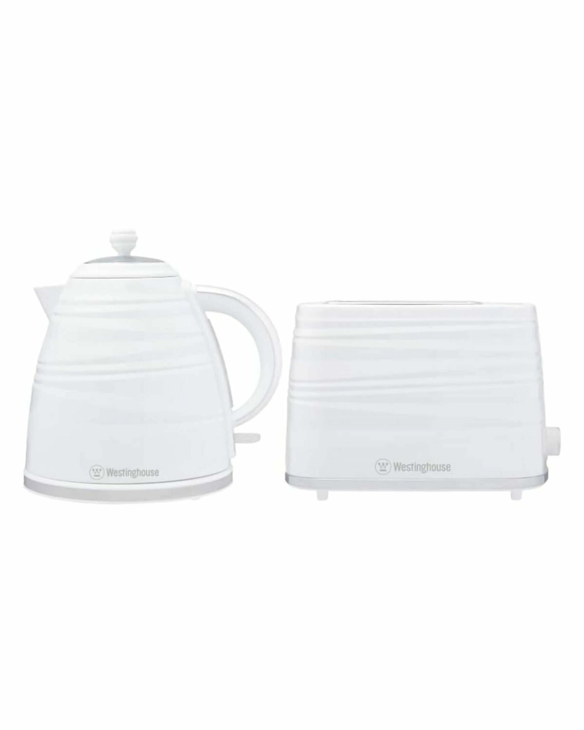 1 Westinghouse Kettle & Toaster Pack - White Stripe - WHITE, 1 of 5