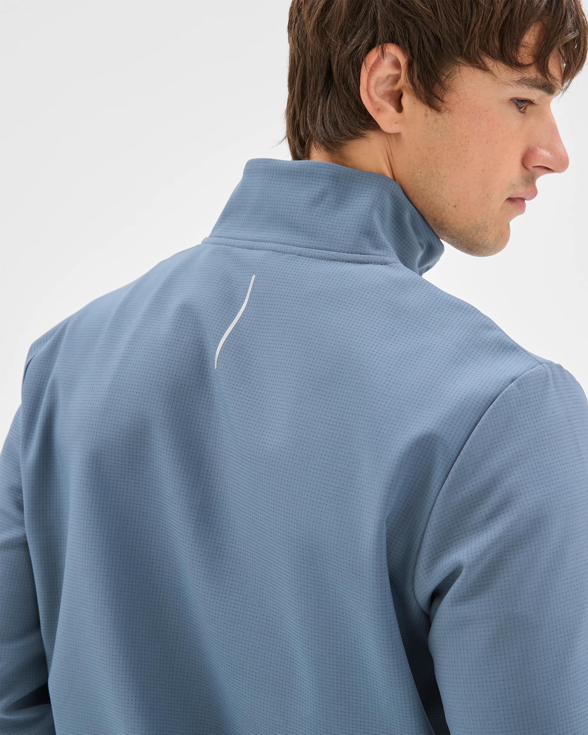 6 Target Active Active Bonded Quarter Zip Jumper STEEL BLUE, 6 of 6