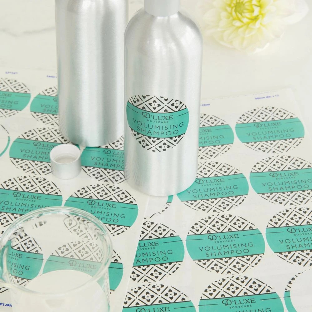 5 Avery 12UP Laser Crystal Clear Round 60mm Labels 10 Sheets, 5 of 6