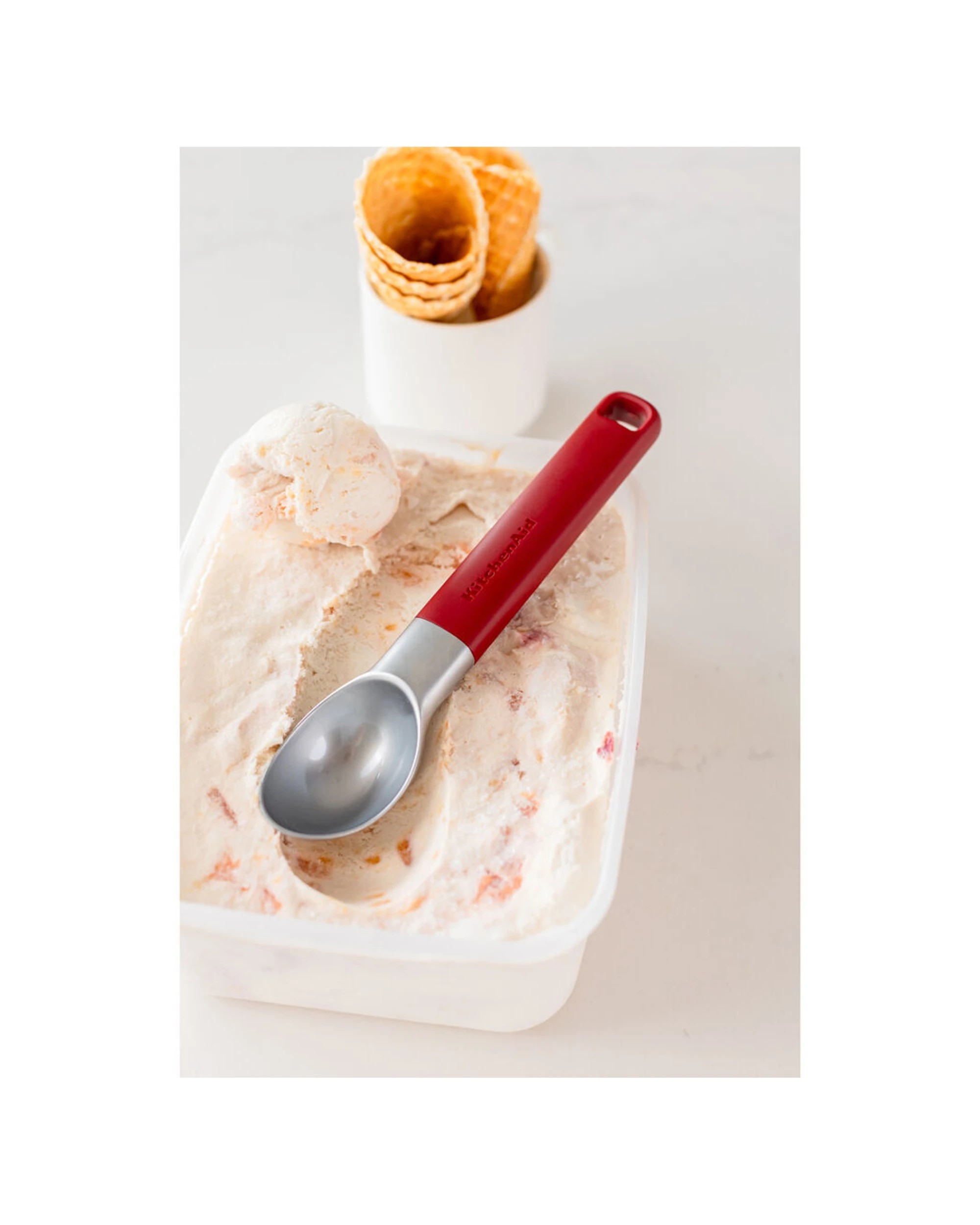 6 KitchenAid 2PK Classic Metal Ice Scooper Ergonomic Handle Dishwasher Safe Kitchen Utensil - Red, 6 of 6