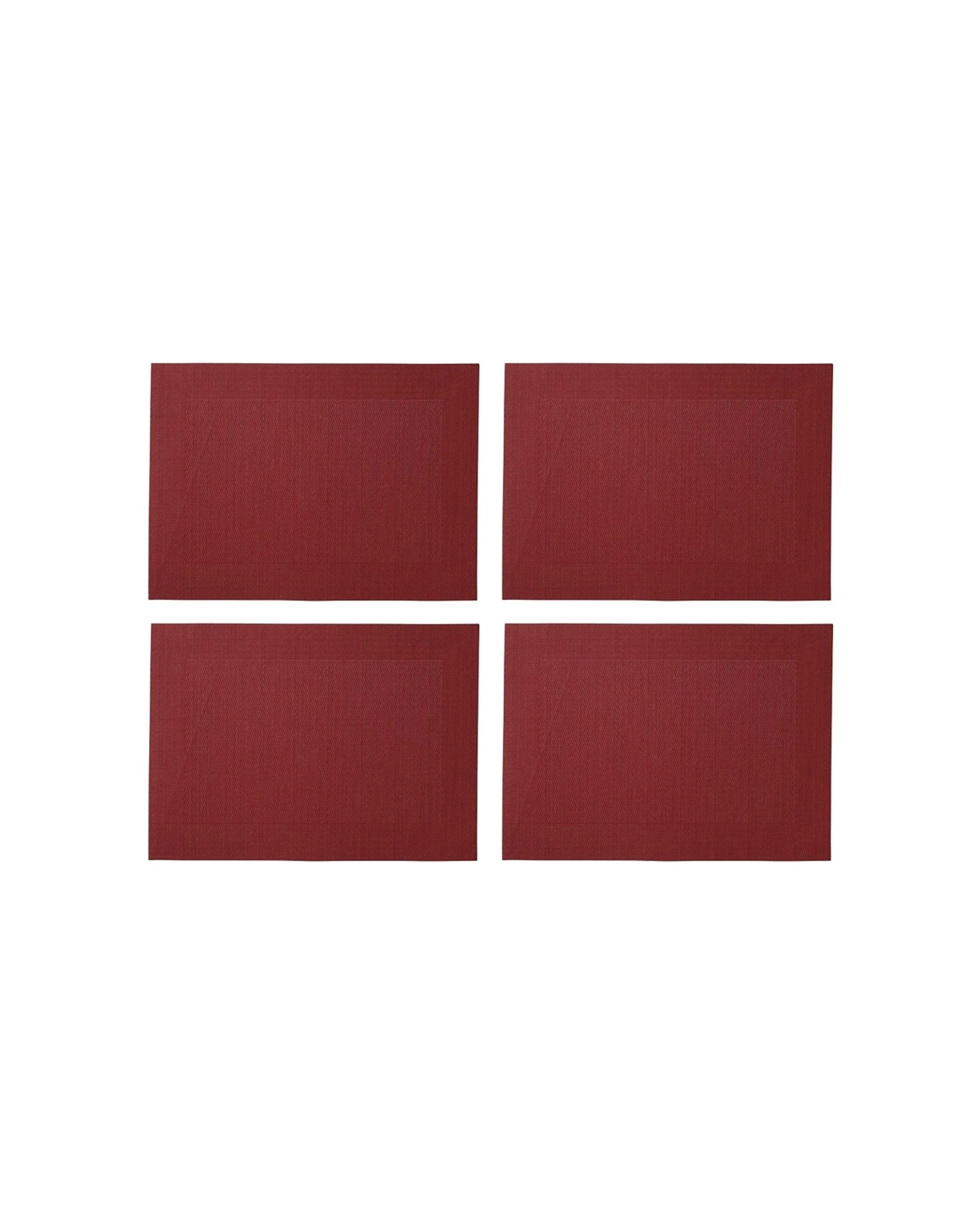 1 Maxwell & Williams 4PK Table Accents Placemat Wide Border 45x30cm - Red, 1 of 1