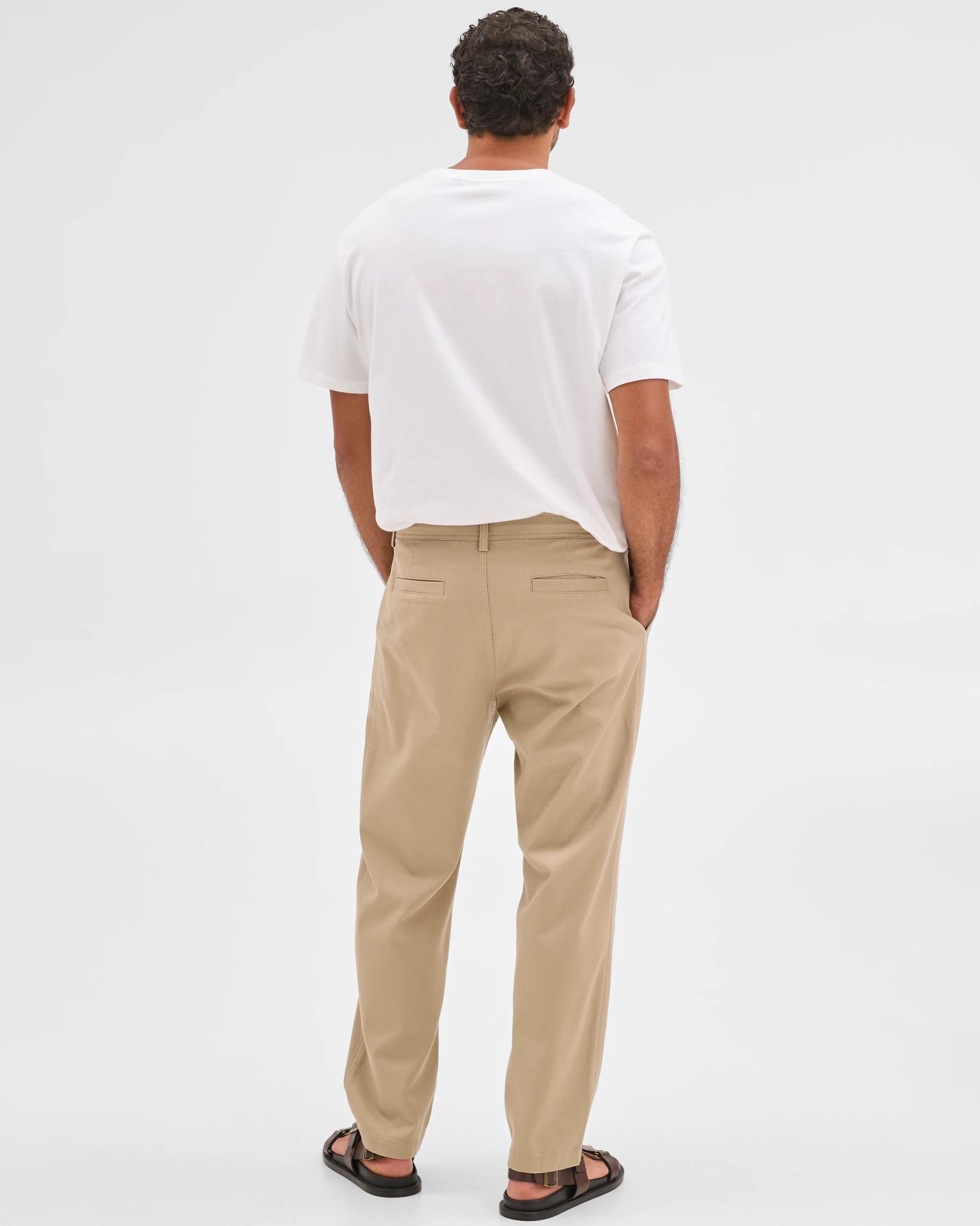 6 Target Man Australian Cotton Pleated Textured Chino Pants NEUTRAL, 6 of 8