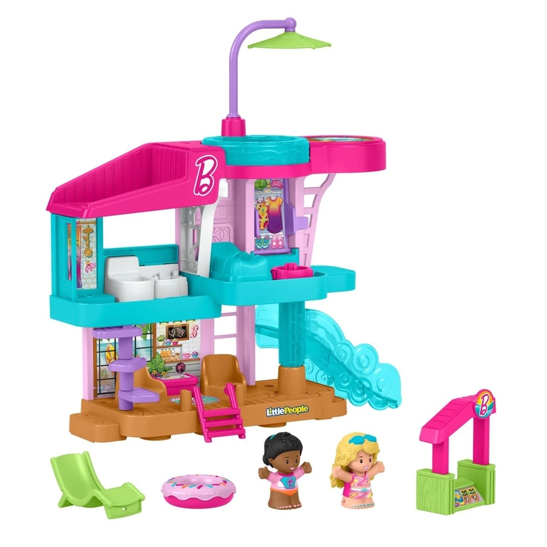 3 Fisher-Price Barbie Little People Beach House Playset, 3 of 8