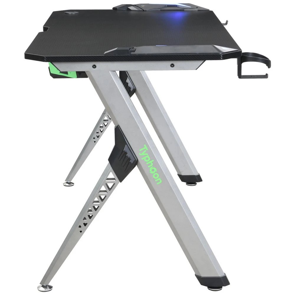 4 Typhoon Viper Gaming Desk 1200mm Grey Desks, Tables and Workstations, 4 of 10