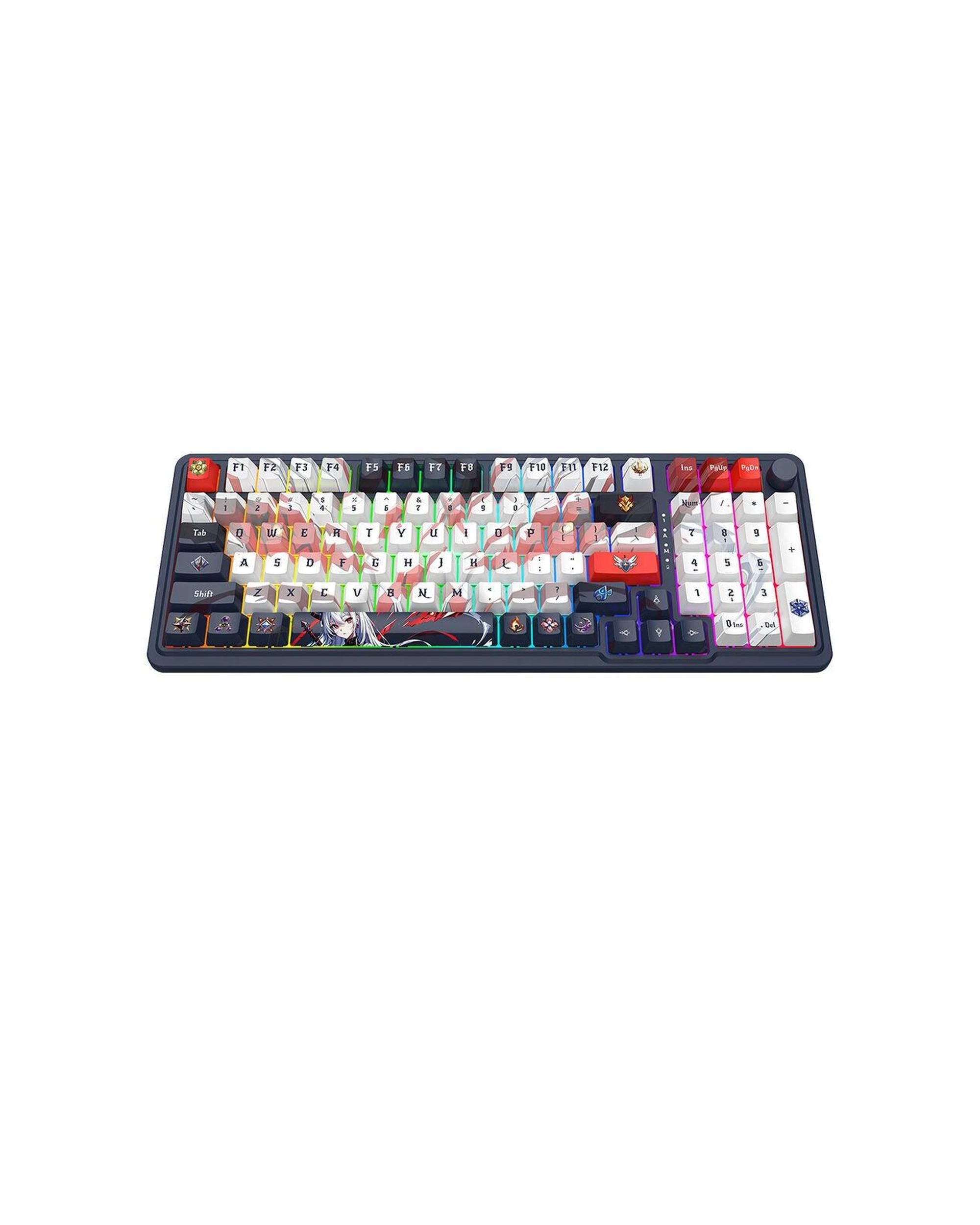 4 Redragon EISA K686AK Pro Navy White 981 Gasket Wireless Mechanical Keyboard, 4 of 8