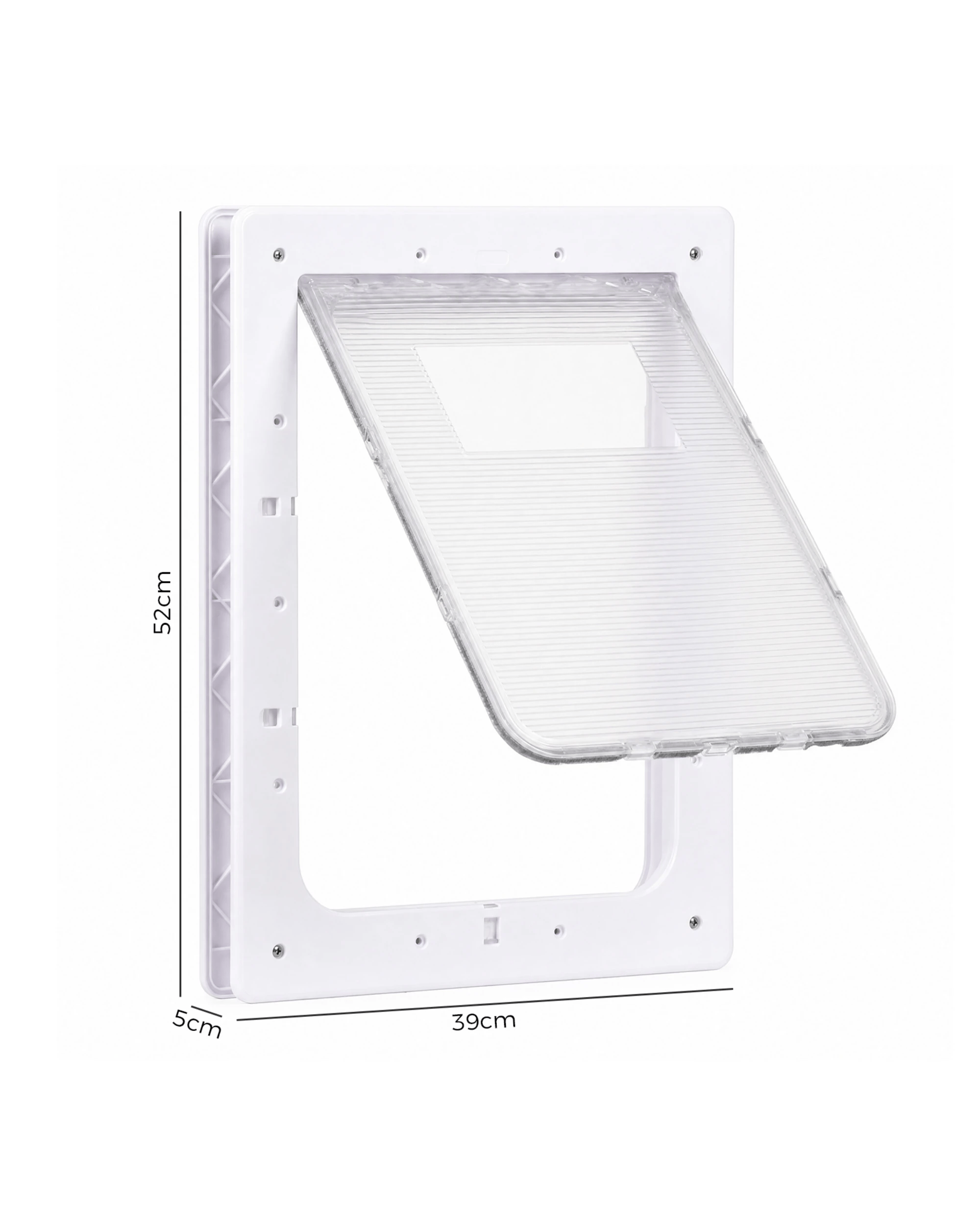 9 Advwin Cat Door Pet Door Safety Gate Pet Dog Cat Fence Guard Door -L, 9 of 9