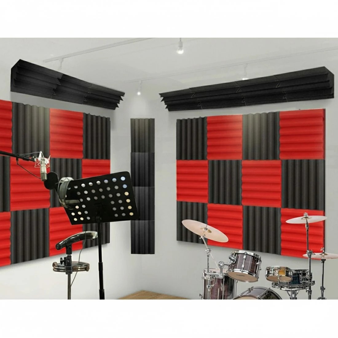 5 Alpha Acoustic Foam 60pcs Corner Bass Trap Sound Absorption - Black, 5 of 6