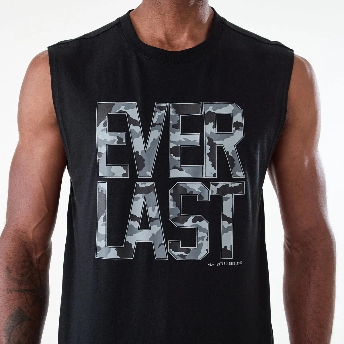 6 Everlast Mens Camo Print Muscle EVERLAST BLACK, 6 of 7
