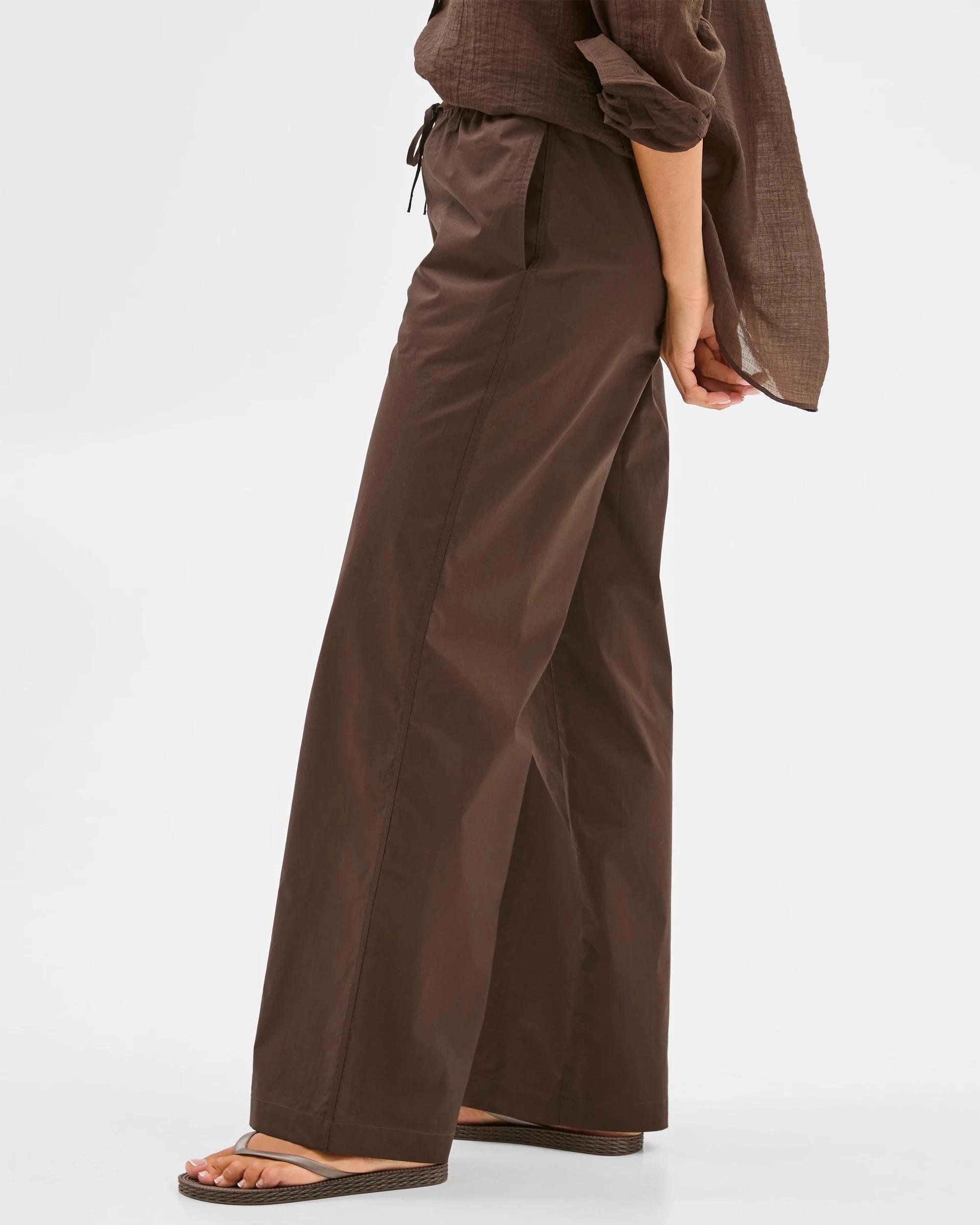 4 Lily Loves Poplin Pants DEEP BROWN, 4 of 6