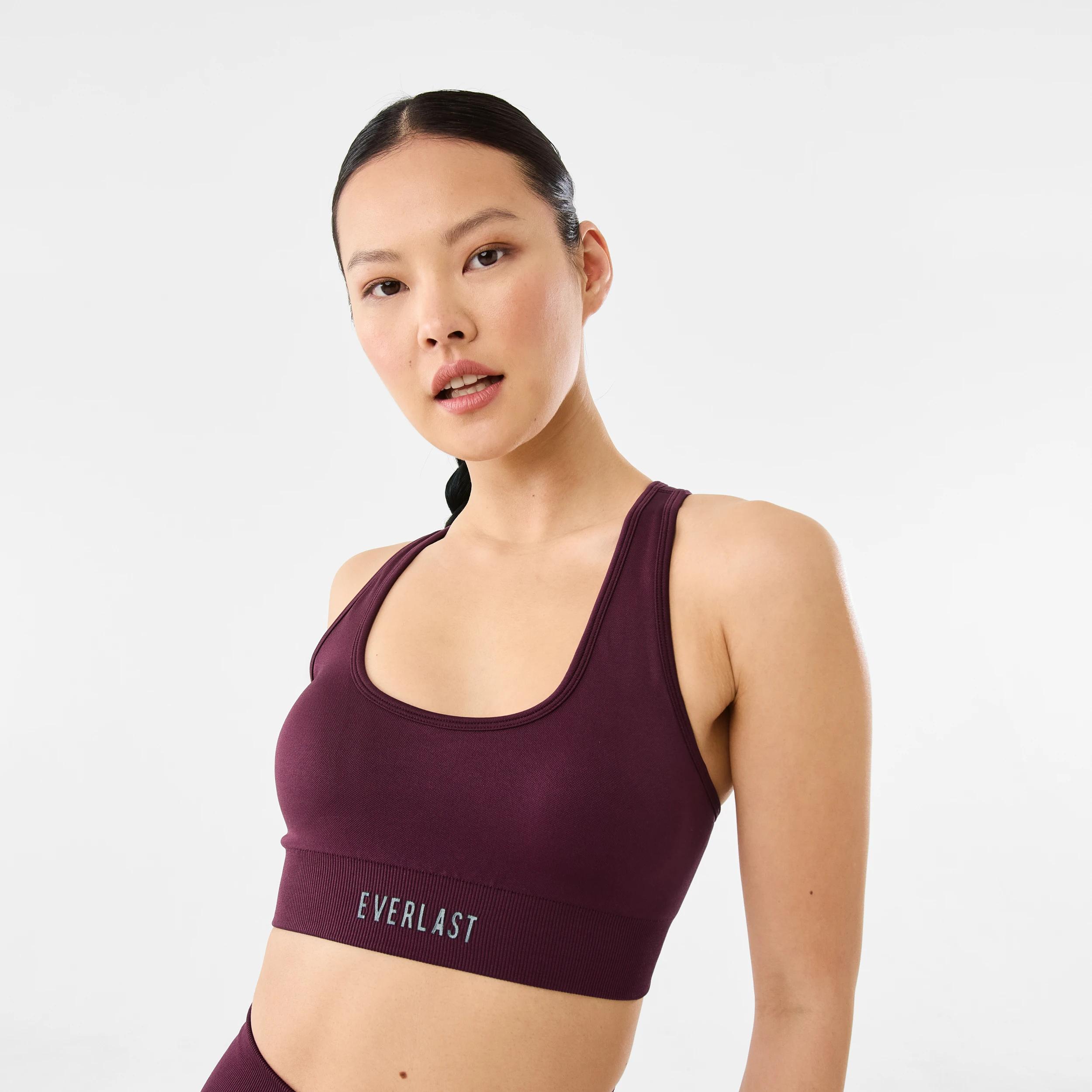 1 Everlast Womens Scoop Neck Seamfree Crop Top EVERLAST CHERRY LAQ, 1 of 10