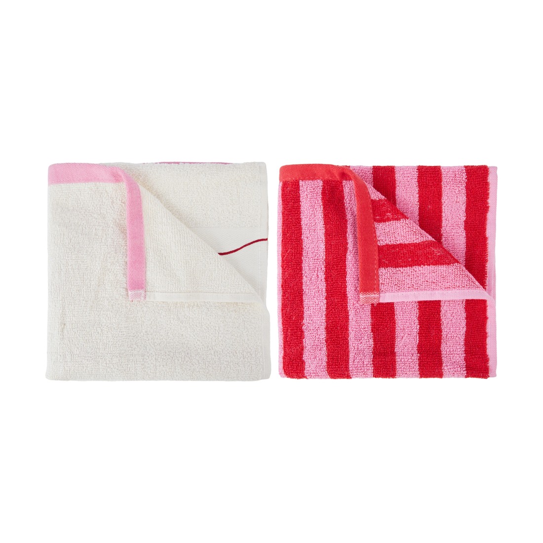 2 2 Pack Cotton Bow Hand Towels, 2 of 4