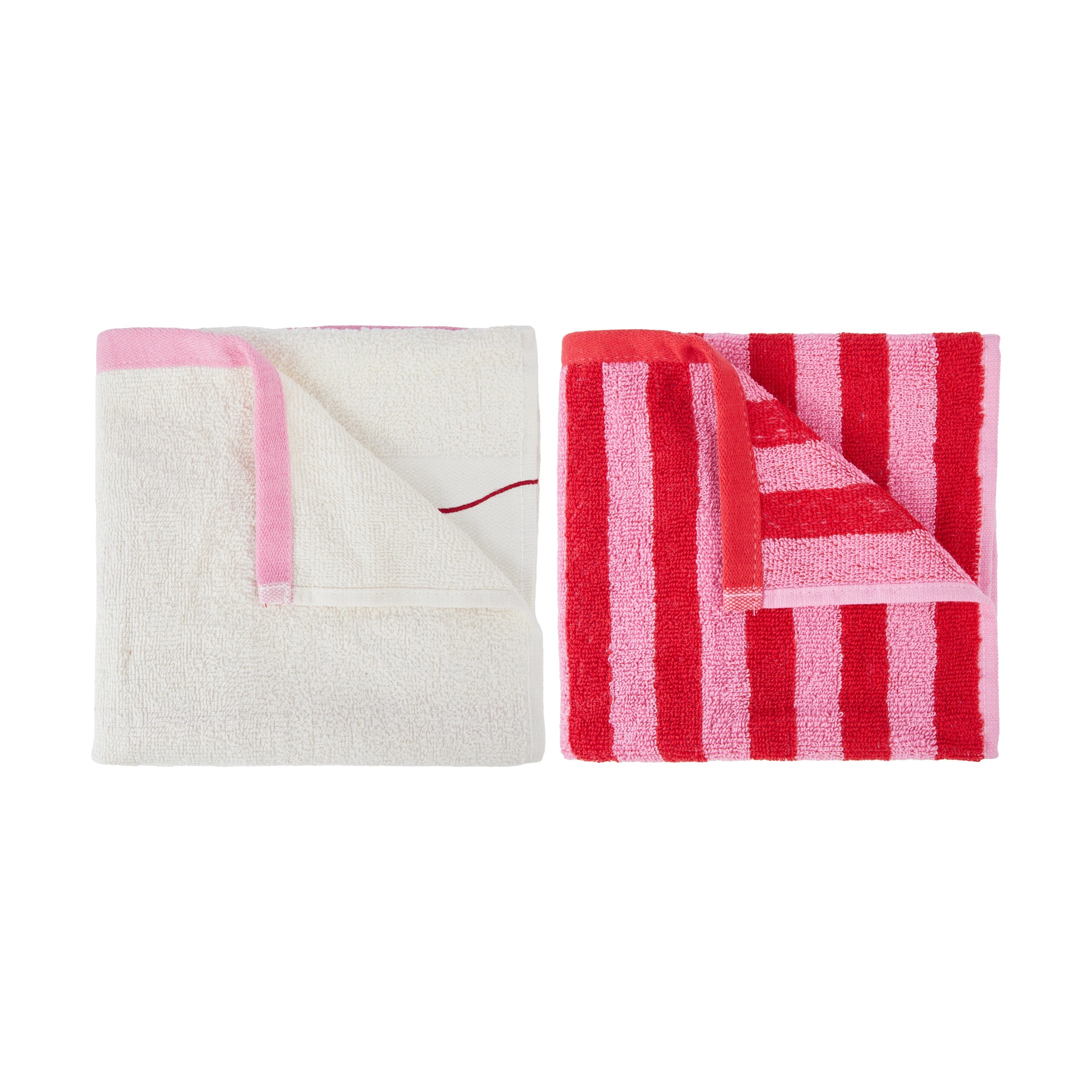 2 2 Pack Cotton Bow Hand Towels, 2 of 4