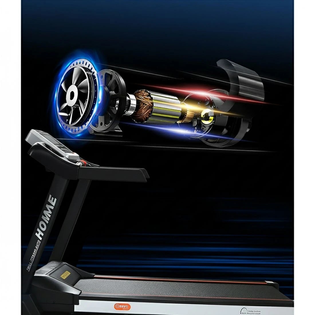 4 Everfit Treadmill Electric Auto Level Incline Home Gym Fitness Exercise 450mm - Black, 4 of 7