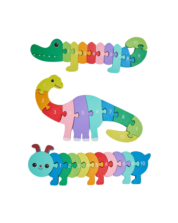 Wooden Counting Rainbow Animal - Assorted
