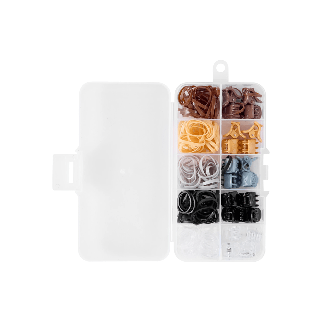 2 OXX Haircare 170 Piece Mini Claw Clips and Poly Bands - Nude, 2 of 5