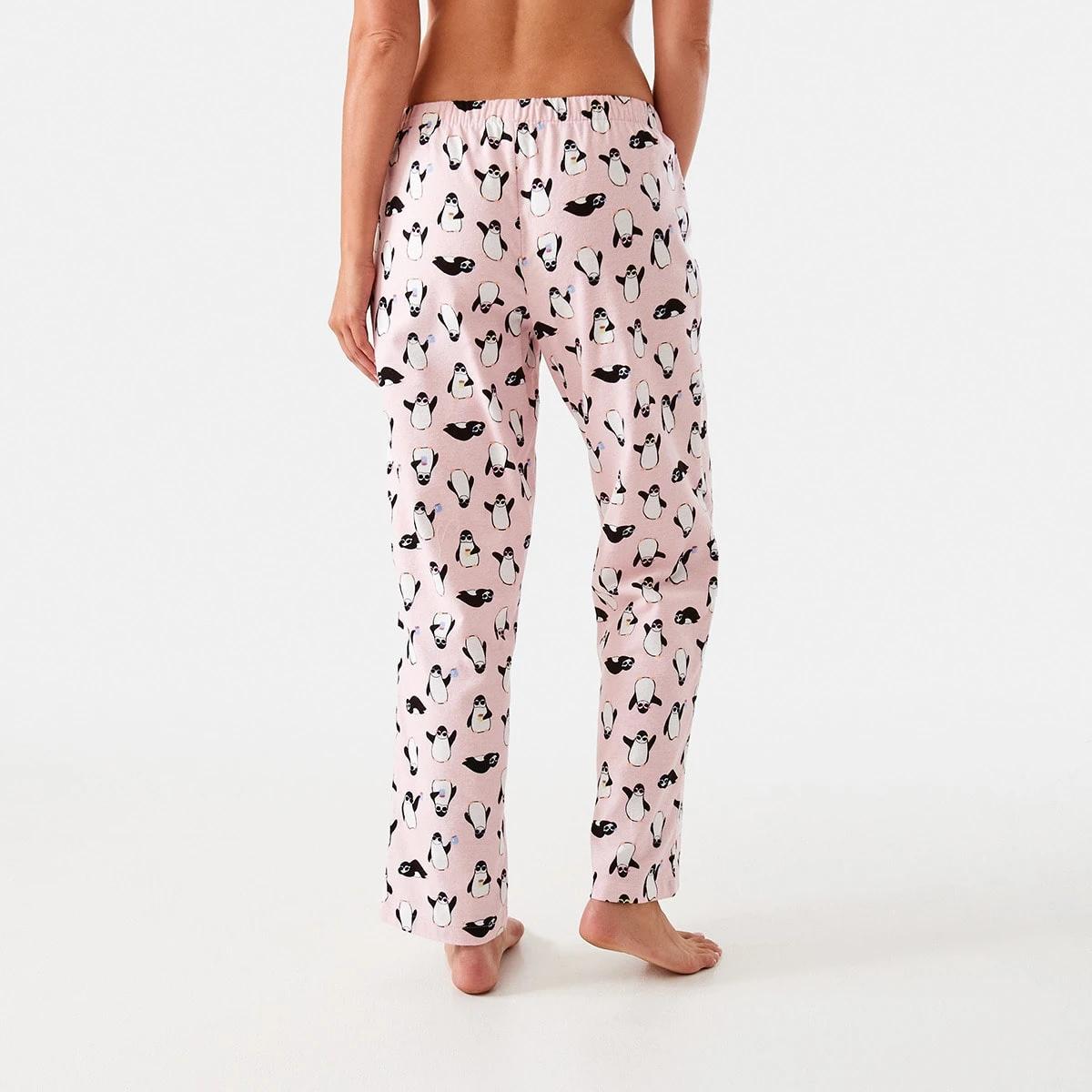 3 Printed Flannel Pants Penguin, 3 of 5