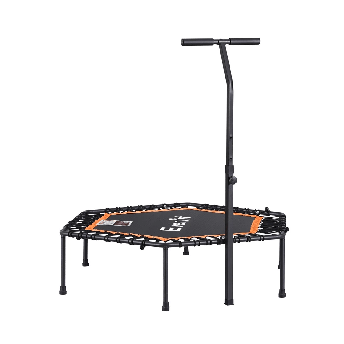 1 Everfit 51inch Hexagon Fitness Trampoline Rebounder Adjustable Handrail - Multi, 1 of 7