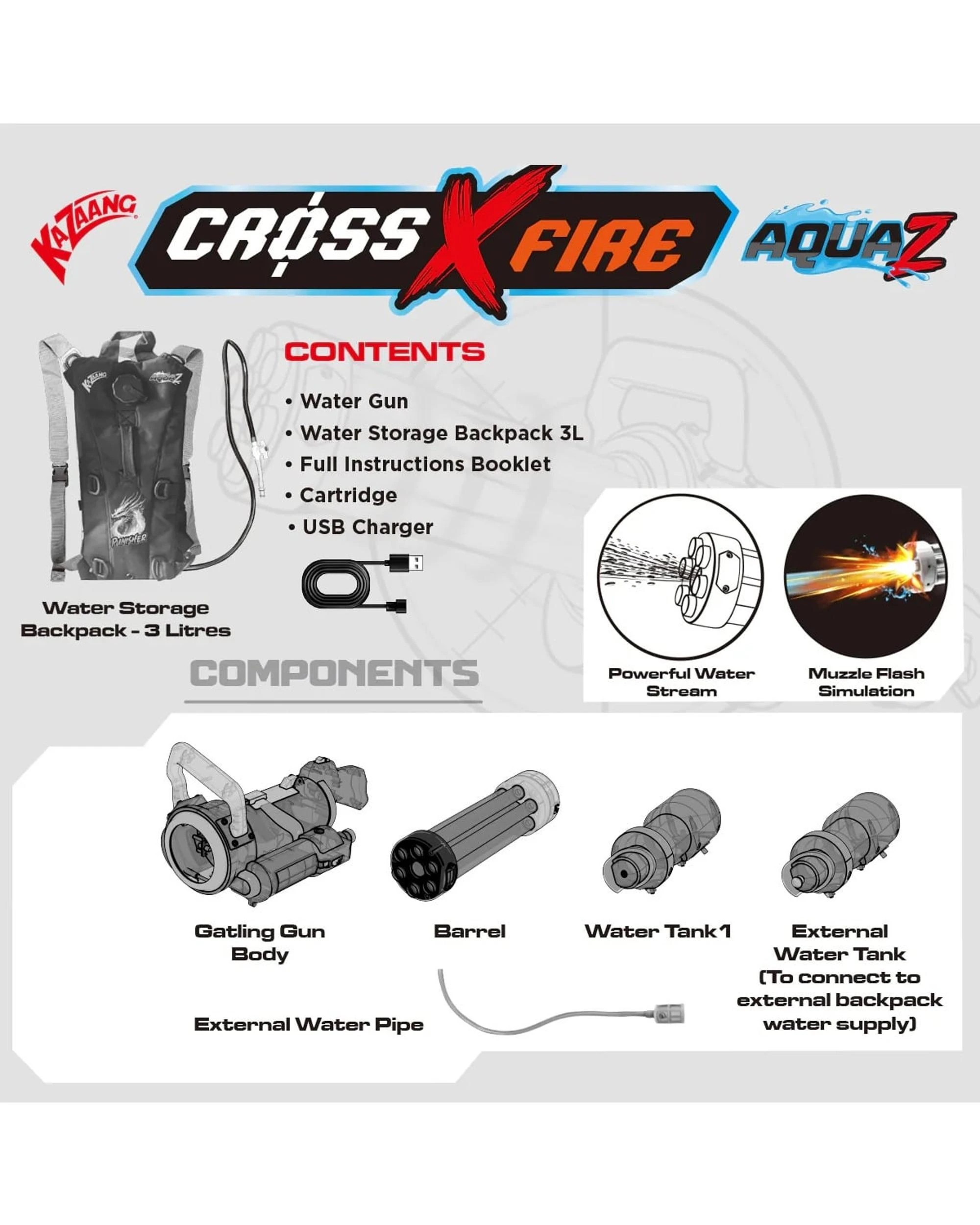 5 CrossXFire AquaZ Punisher Electric Water Gun, 5 of 5