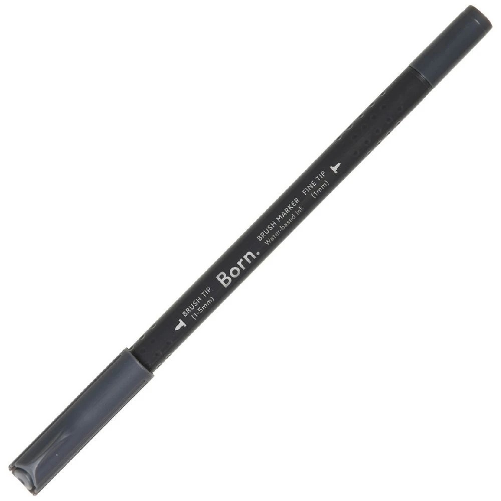 1 Born Professional Brush Dual-Tip Marker Charcoal Grey N25, 1 of 4