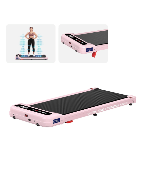 Black Lord Treadmill 4-in-1 Walking Vibration Pad Incline Magnetic Remote - Pink
