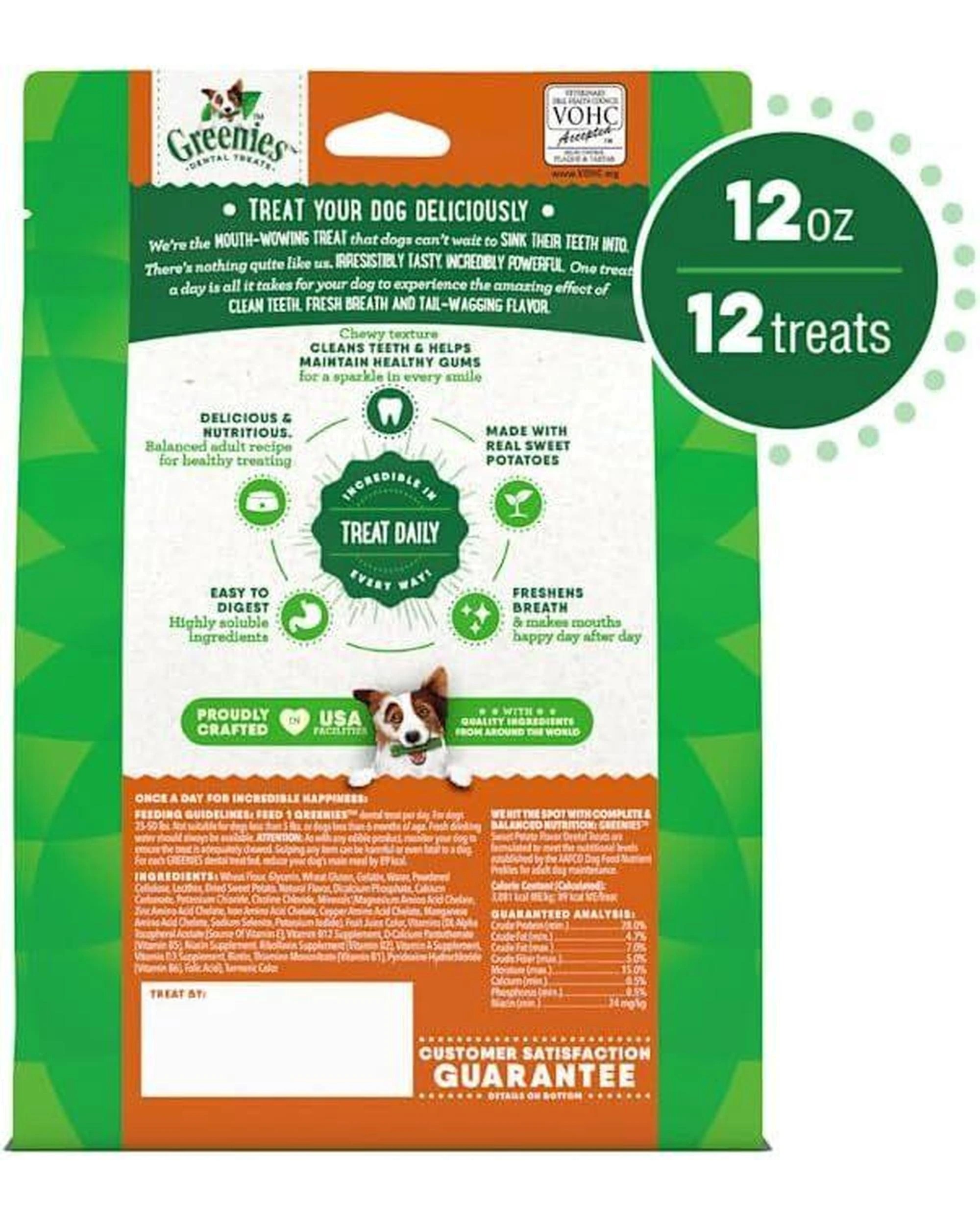 3 Greenies Dental Treats Sweet Potato for Regular Dogs 11-22kgs 340g, 3 of 9