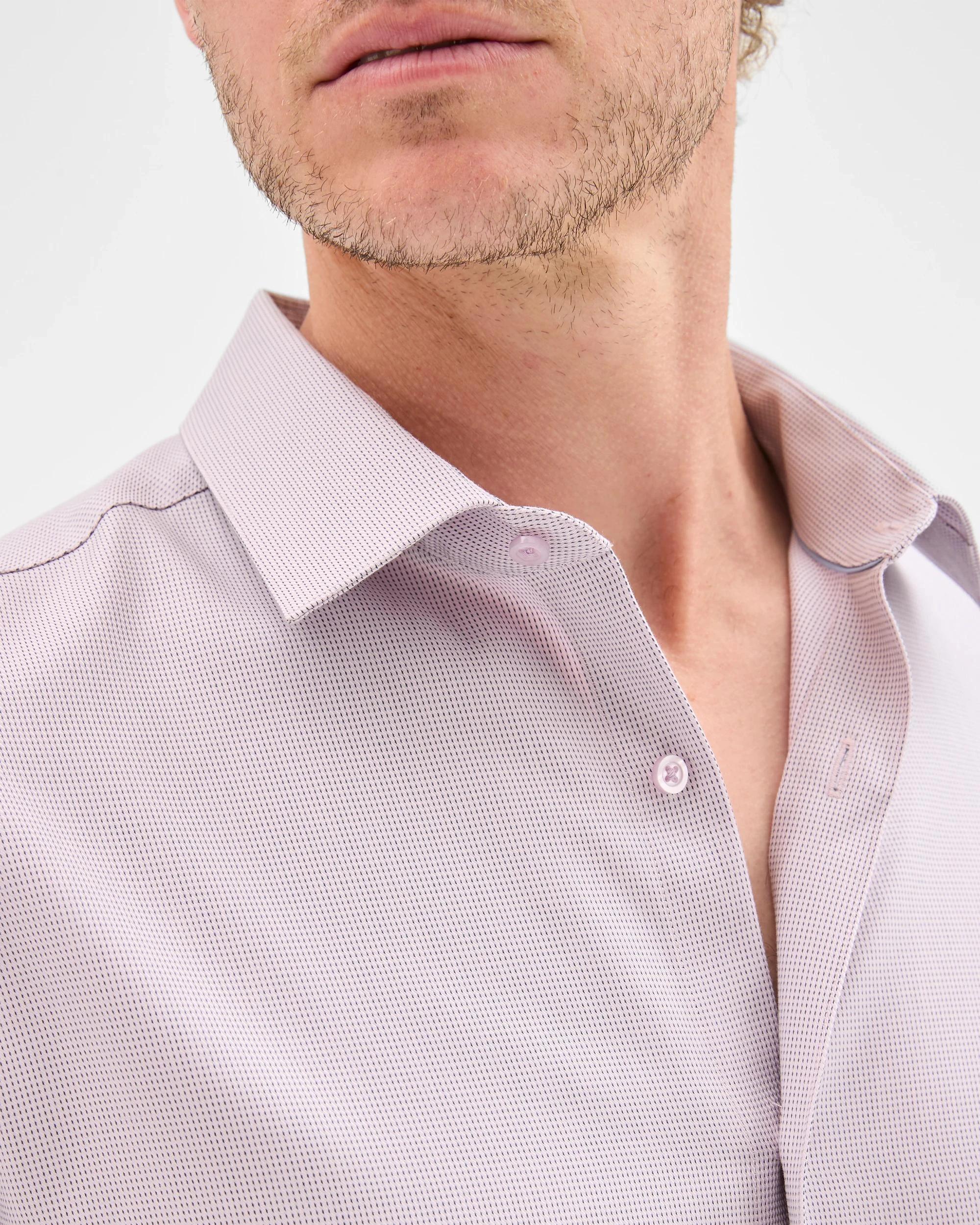 5 Preview Australian Cotton Textured Dobby Shirt PINK, 5 of 7