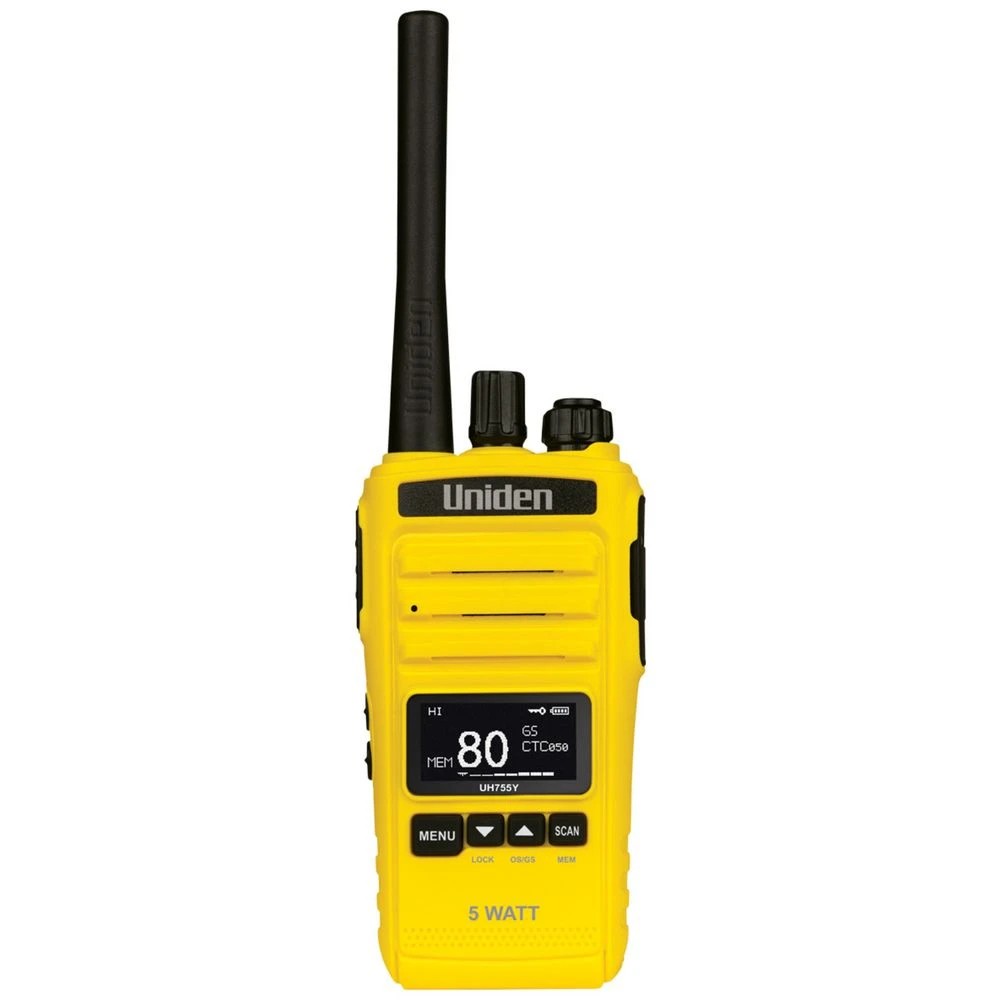 1 Uniden 5W UHF Radio UH755 Yellow, 1 of 1