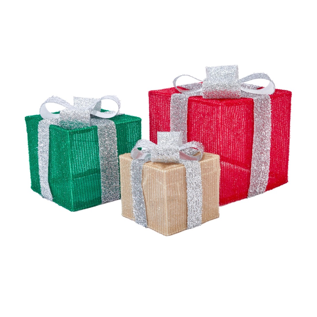 3 3 Pack Battery Operated LED Light Up Presents, 3 of 8