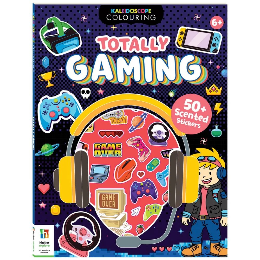 1 Kaleidoscope Scented Sticker Colouring Book Totally Gaming, 1 of 1