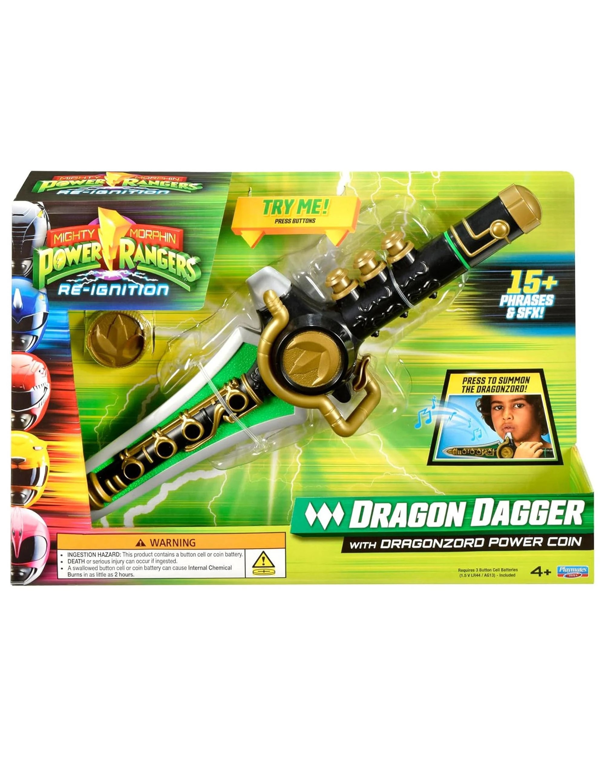 1 Power Rangers Re-Ignition Role Play Dragon Dagger with Dragonzord Power Coin, 1 of 7