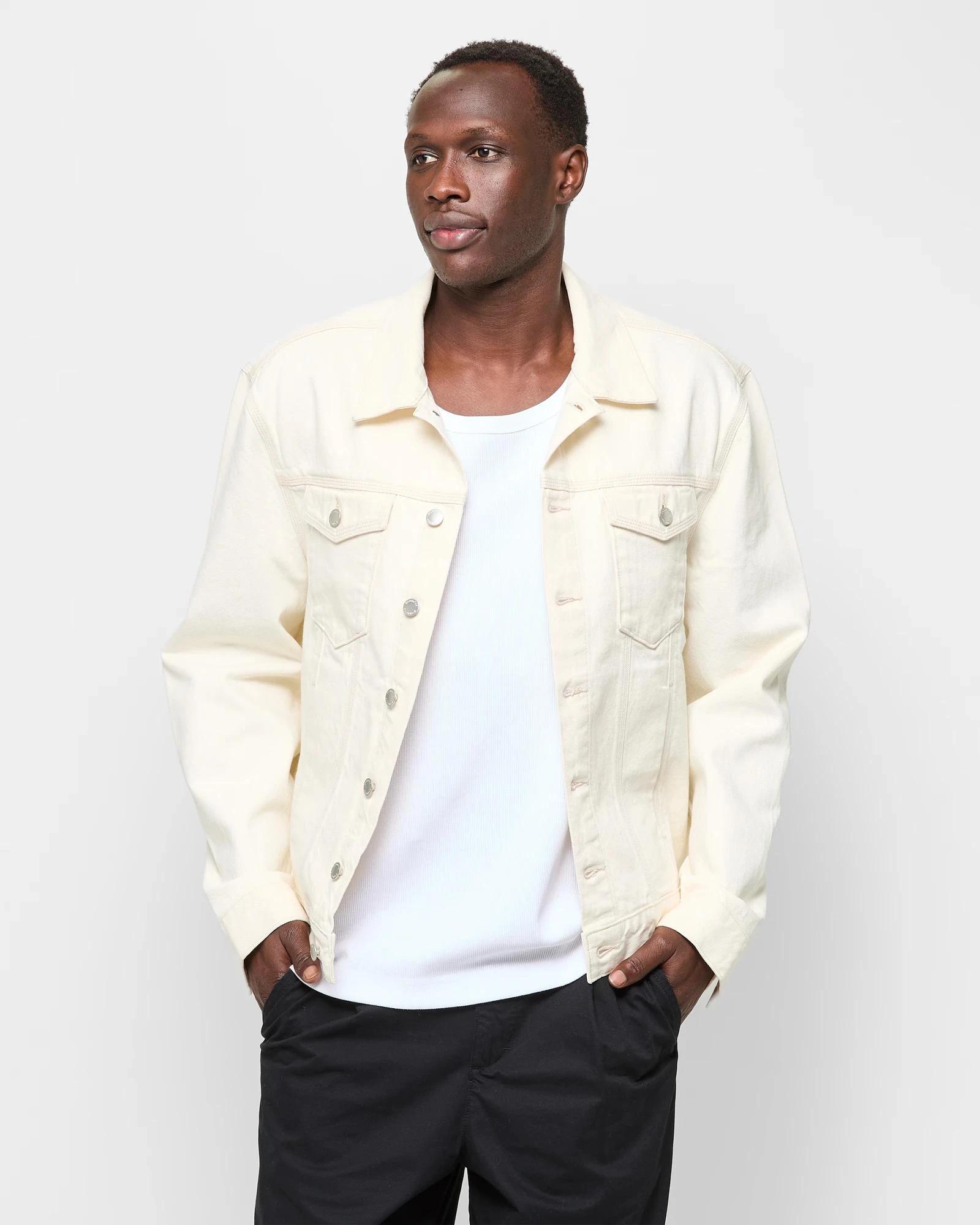 1 Long Sleeve Denim Jacket - Commons ECRU, 1 of 5