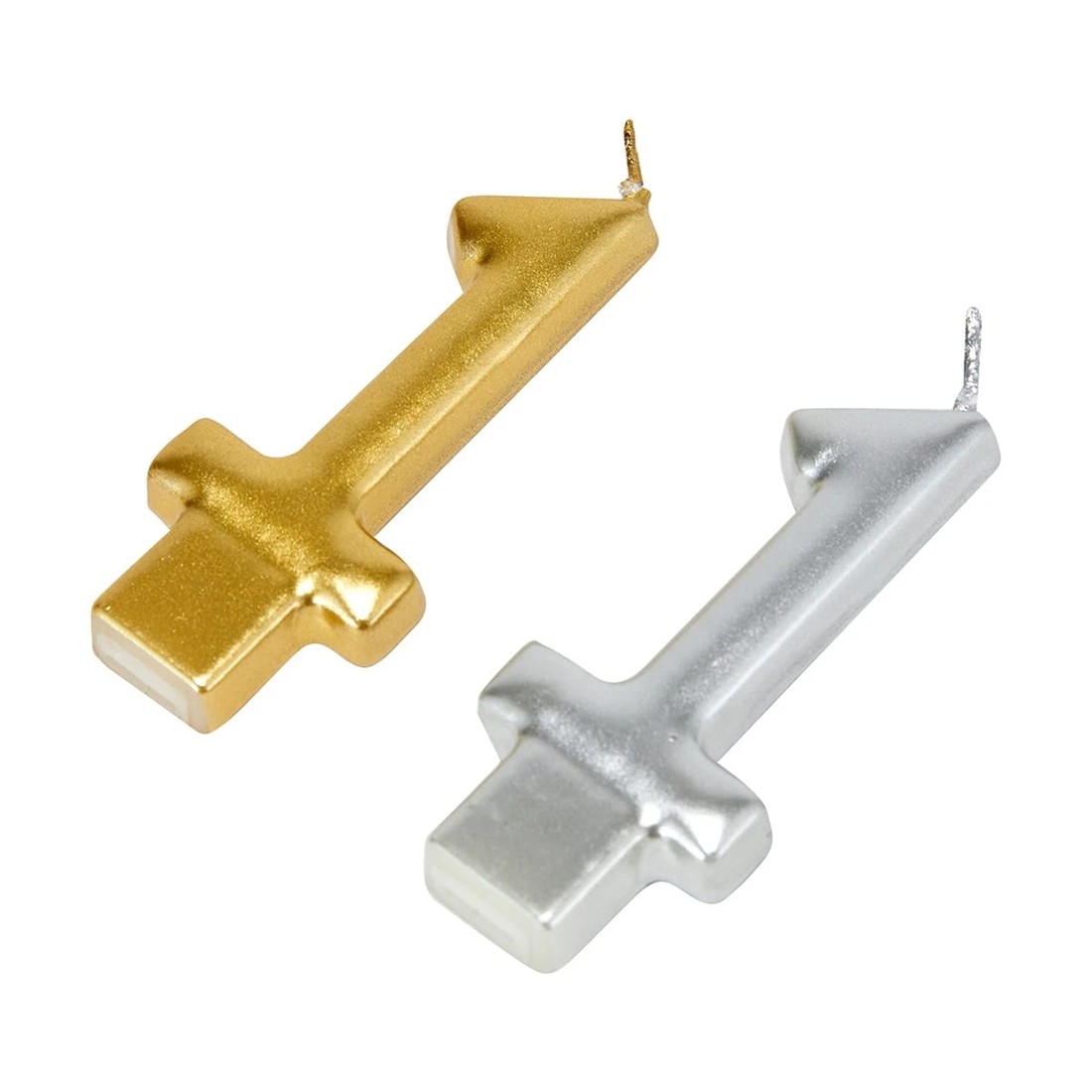 4 Metallic Candle Number 1 - Assorted, 4 of 6