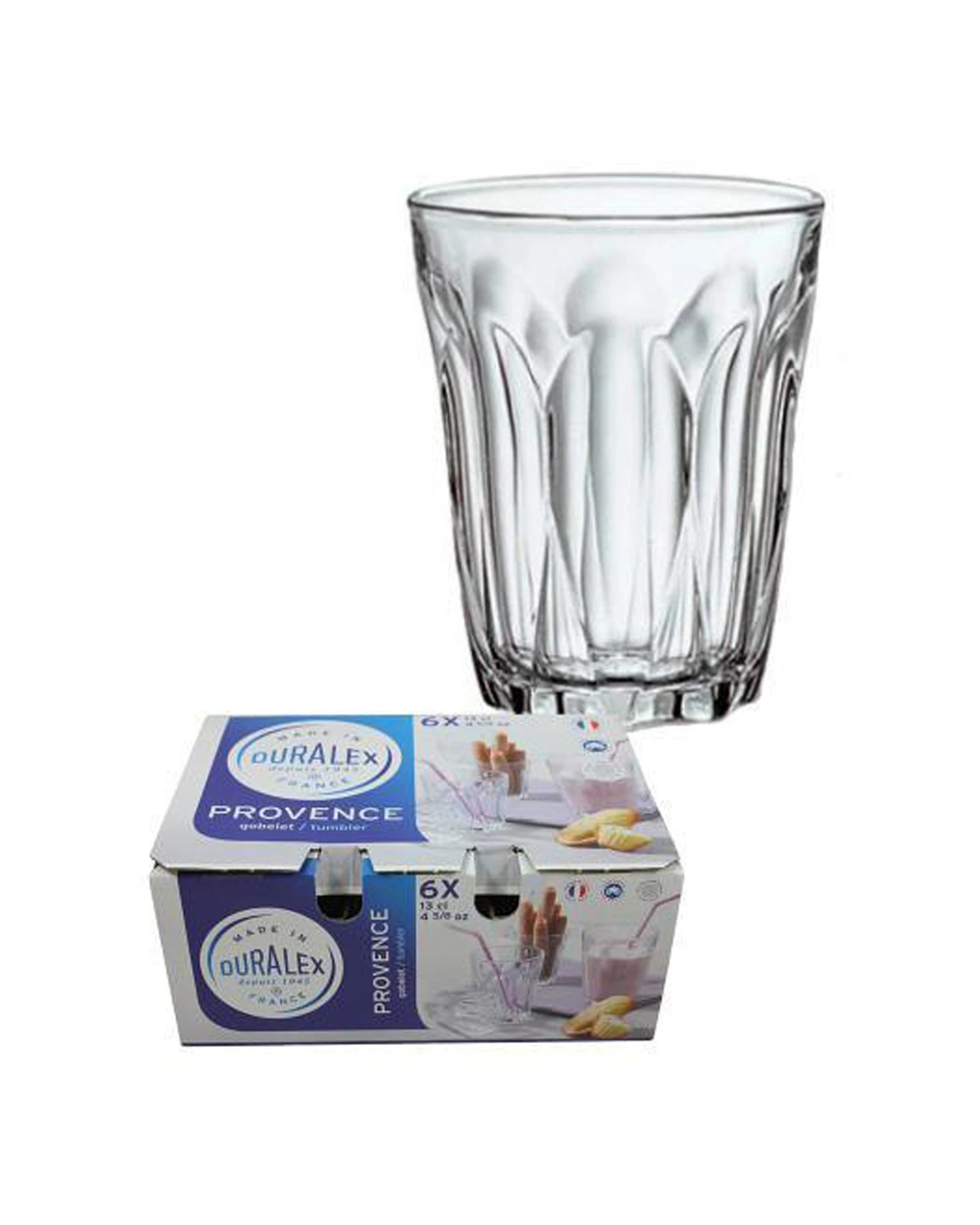 4 Duralex Provence 200ml Clear Glass Tumblers Set of 6 Made in France - Plain, 4 of 5