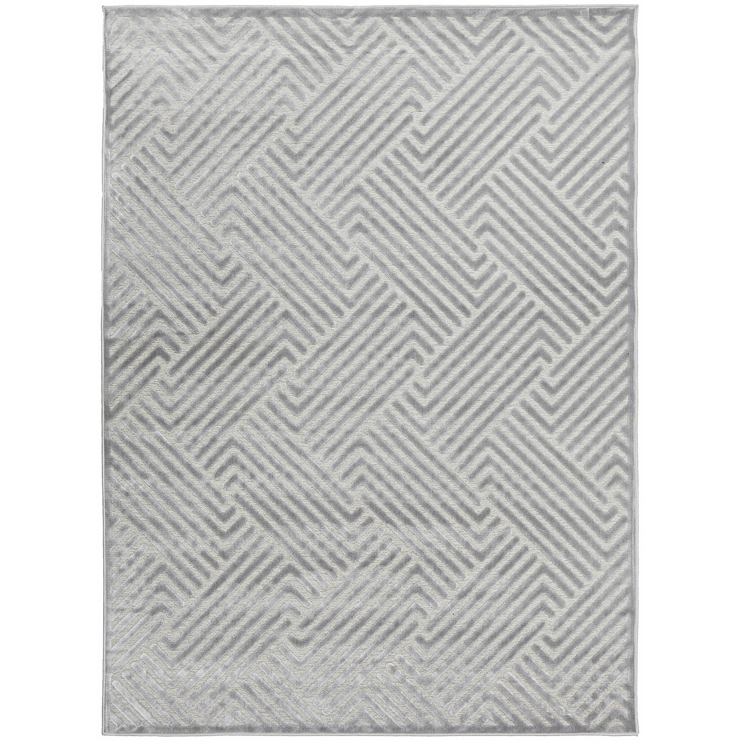 1 Common Ground Rugs Citadel Cindy 330x240cm - Extra Large Floor Rug - Silver, 1 of 7