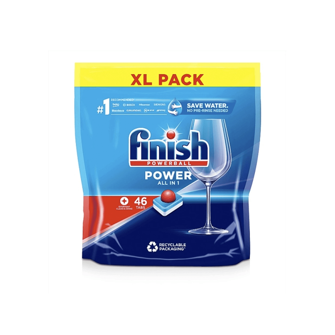 3 Finish 46pc Finish Powerball All In 1 Dishwashing Tablet Pods Regular Bag, 3 of 3