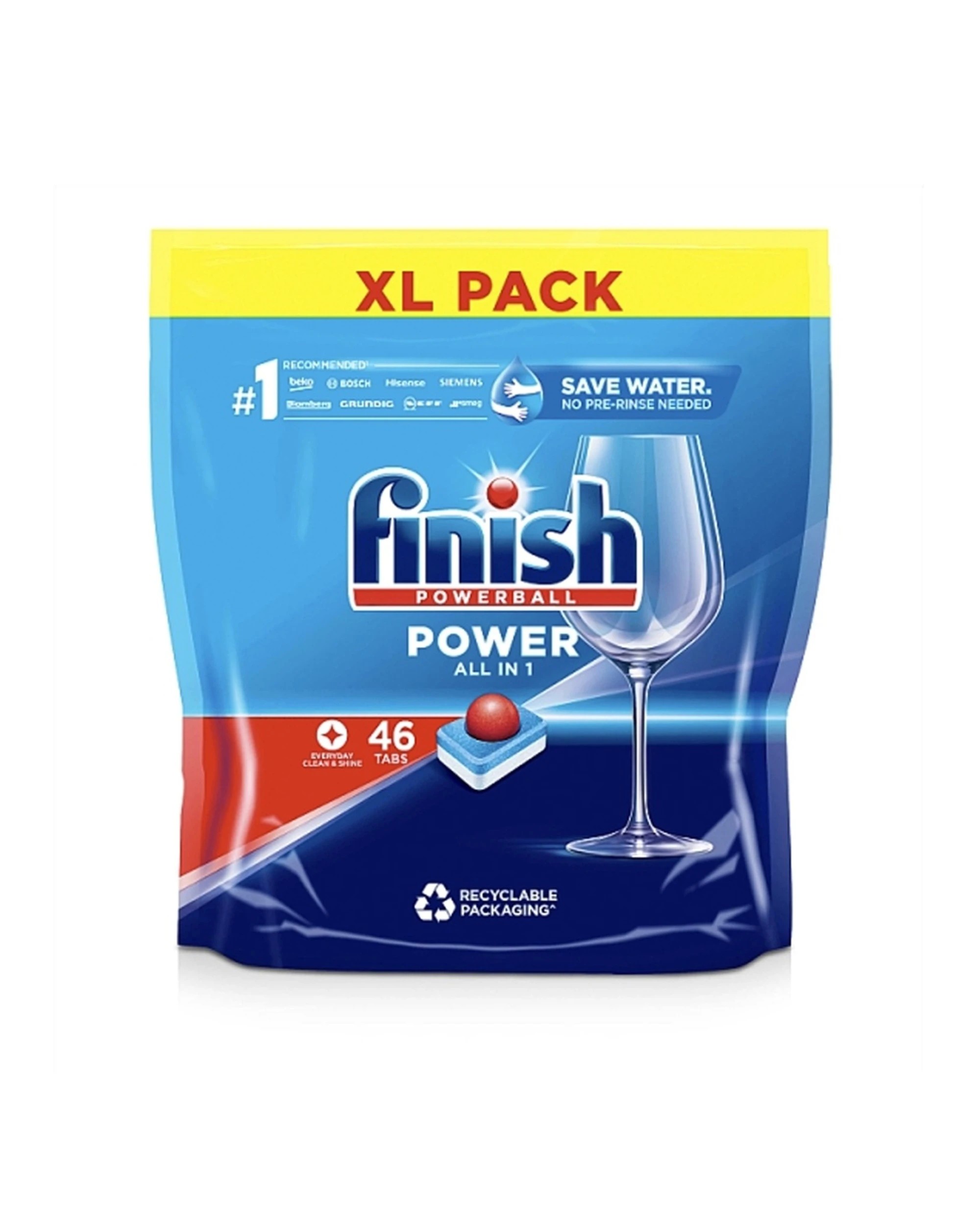 3 Finish 46pc Finish Powerball All In 1 Dishwashing Tablet Pods Regular Bag, 3 of 3